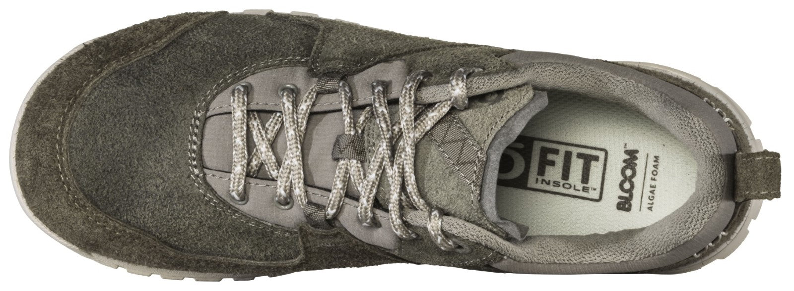 Oboz Women's Emma Low Suede Sneaker. - Eucalyptus Green Top