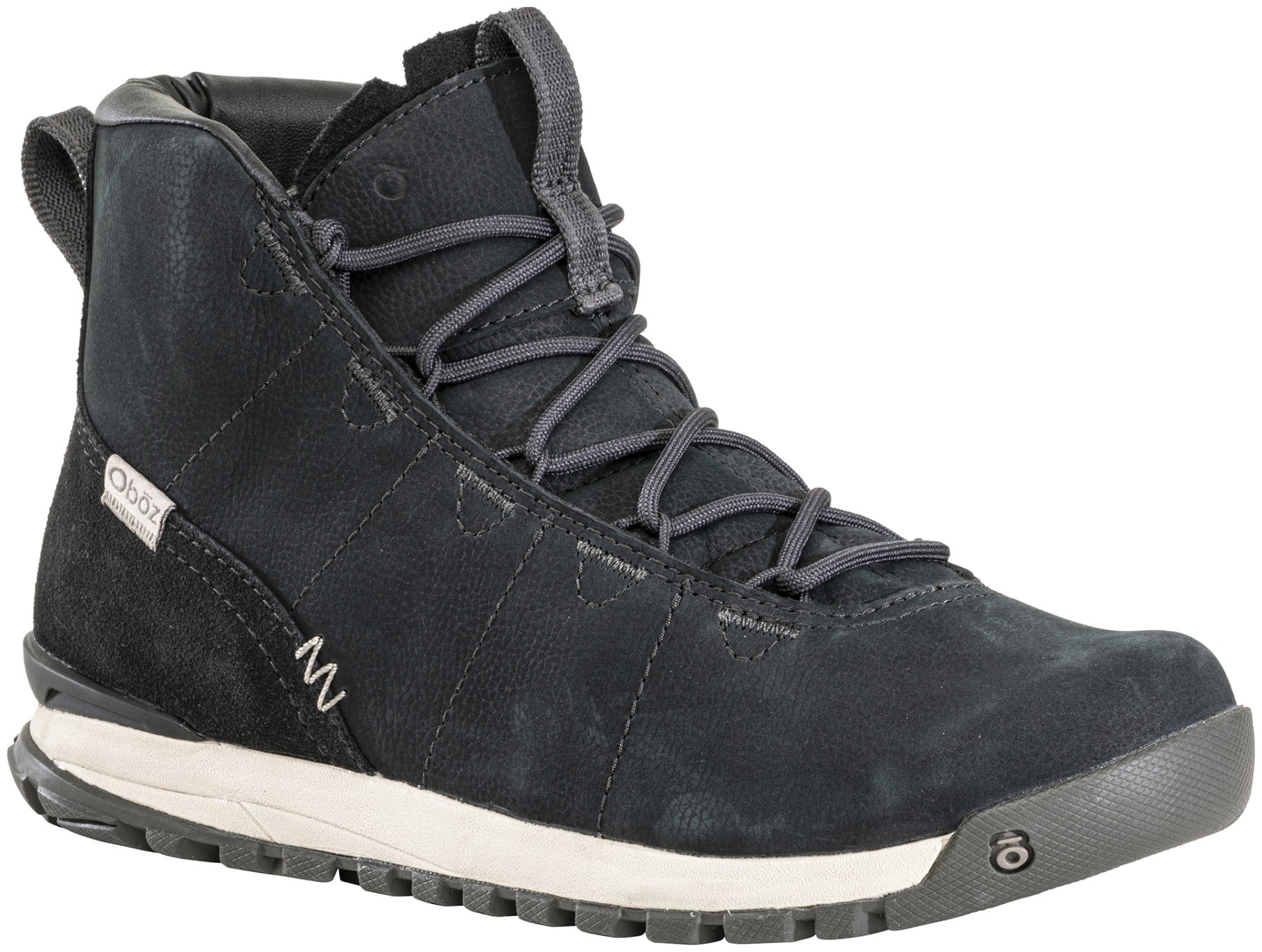 Oboz Women's Hazel Mid Leather Hiking Boots in Black Sea