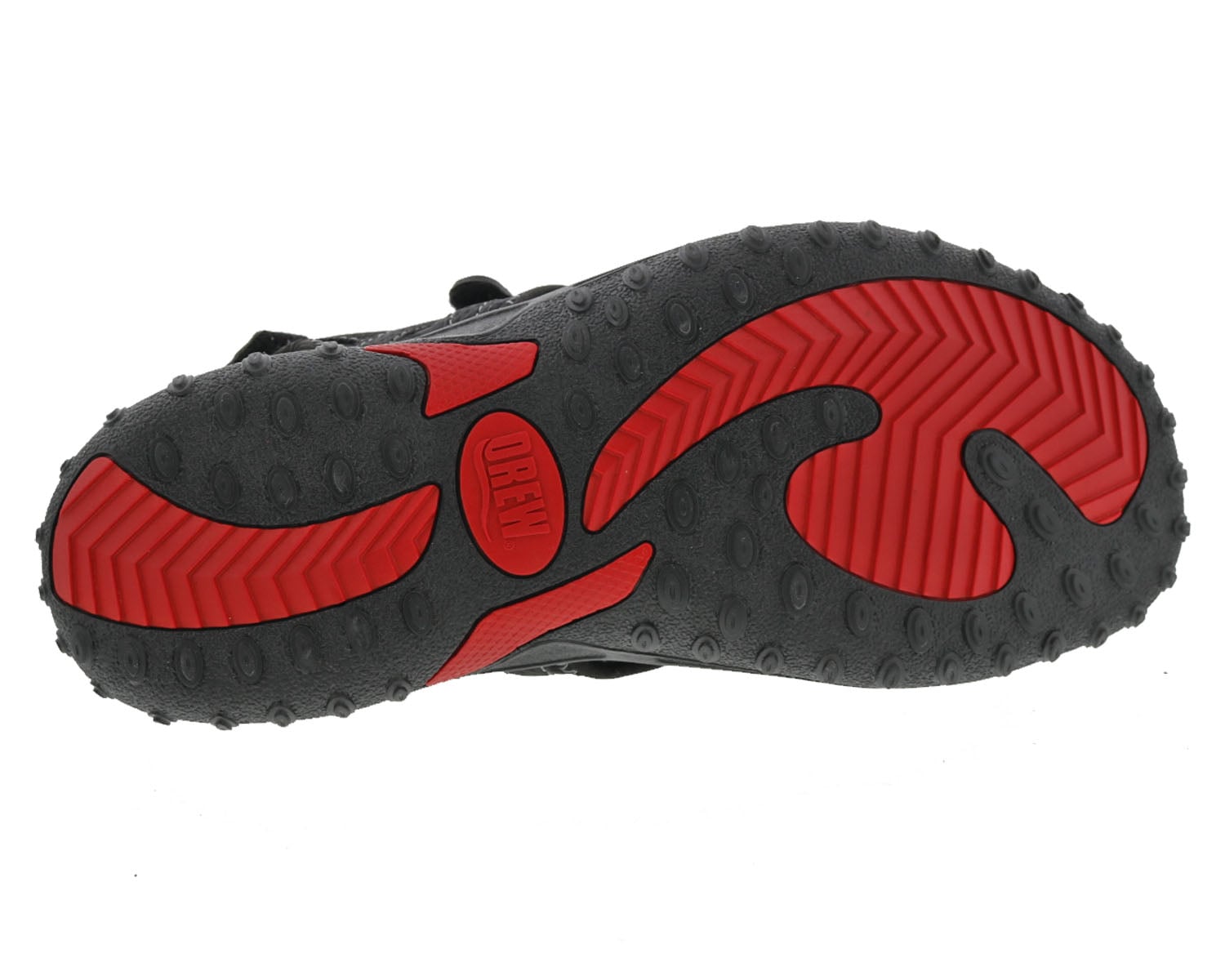 Drew Wander Men's Sandal - Black Leather Combo - Top View