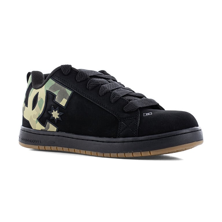 DC Men's DC60105 Black Camo and Gum Court Graffik Work Composite Toe Lifestyle - Black Camo and Gum - view 02