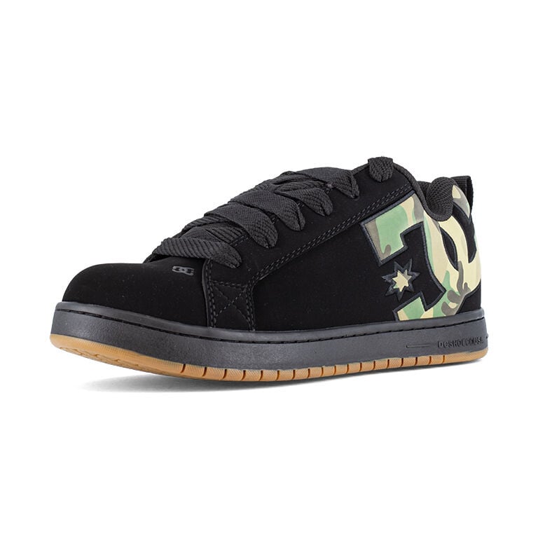 DC Men's DC60105 Black Camo and Gum Court Graffik Work Composite Toe Lifestyle - Black Camo and Gum - view 08