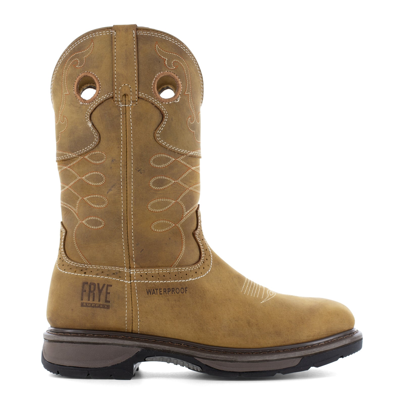 Frye Supply Men's FR40103 Tan The Safety-Crafted Western Boot Steel Toe Wellington - Tan - view 01