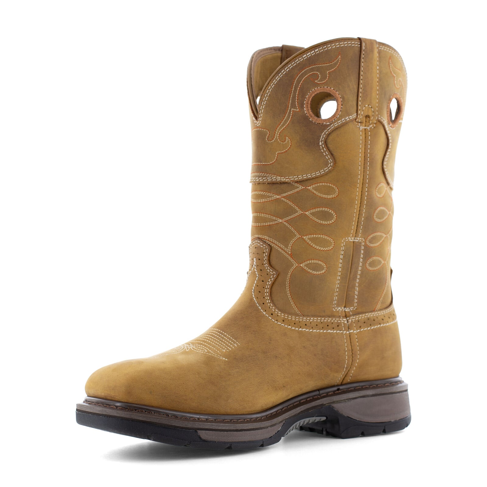 Frye Supply Men's FR40103 Tan The Safety-Crafted Western Boot Steel Toe Wellington - Tan - view 03