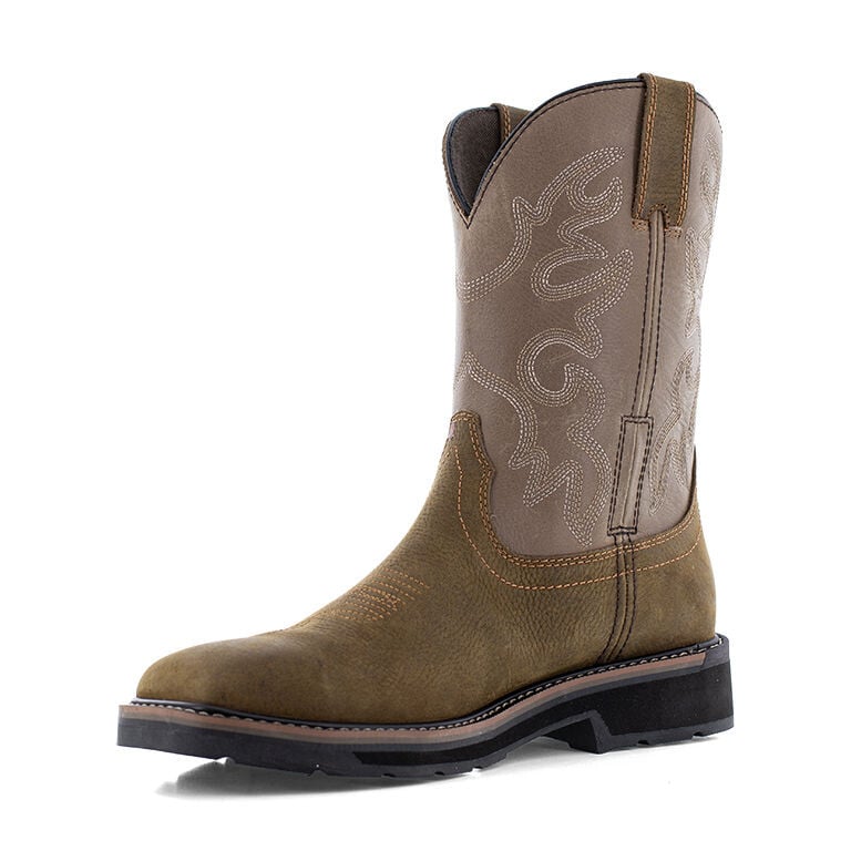 Iron Age Men's IA5041 Brown and Taupe Outlaw Steel Toe Wellington - Brown and Taupe - view 03