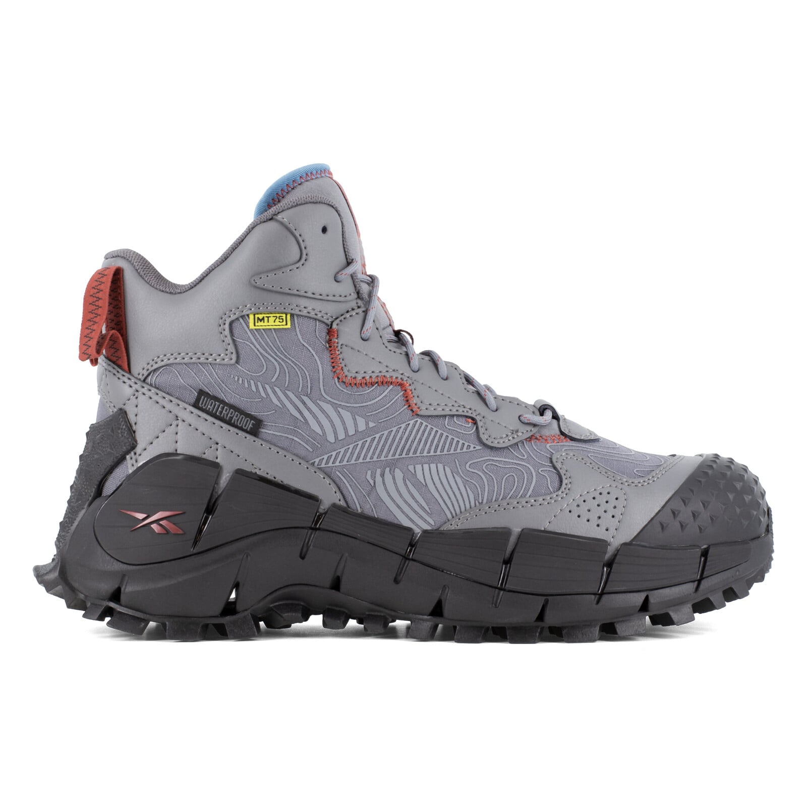 Gray, Black, and Red