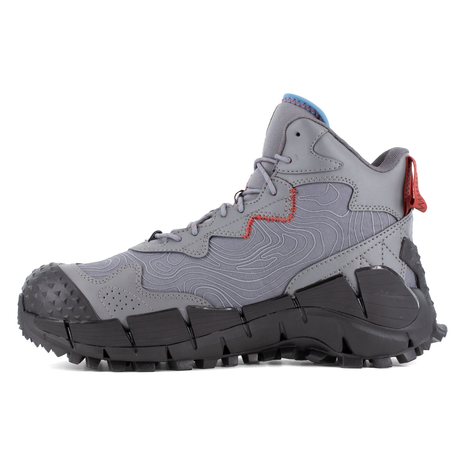 Reebok Men's RB3021 Gray, Black, and Red Zig Kinetica Edge II Work Composite Toe 6" Boot - Gray, Black, and Red - view 04