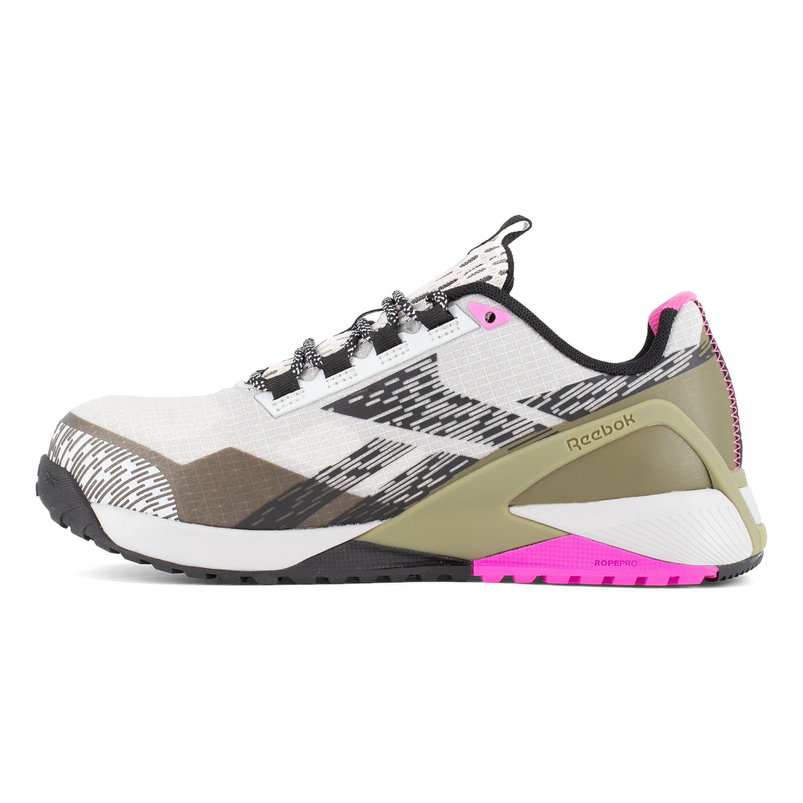 Reebok Women's RB383 Silver, Army Green, and Pink Nano X1 Adventure Work Composite Toe Athletic - Silver, Army Green, and Pink - view 04
