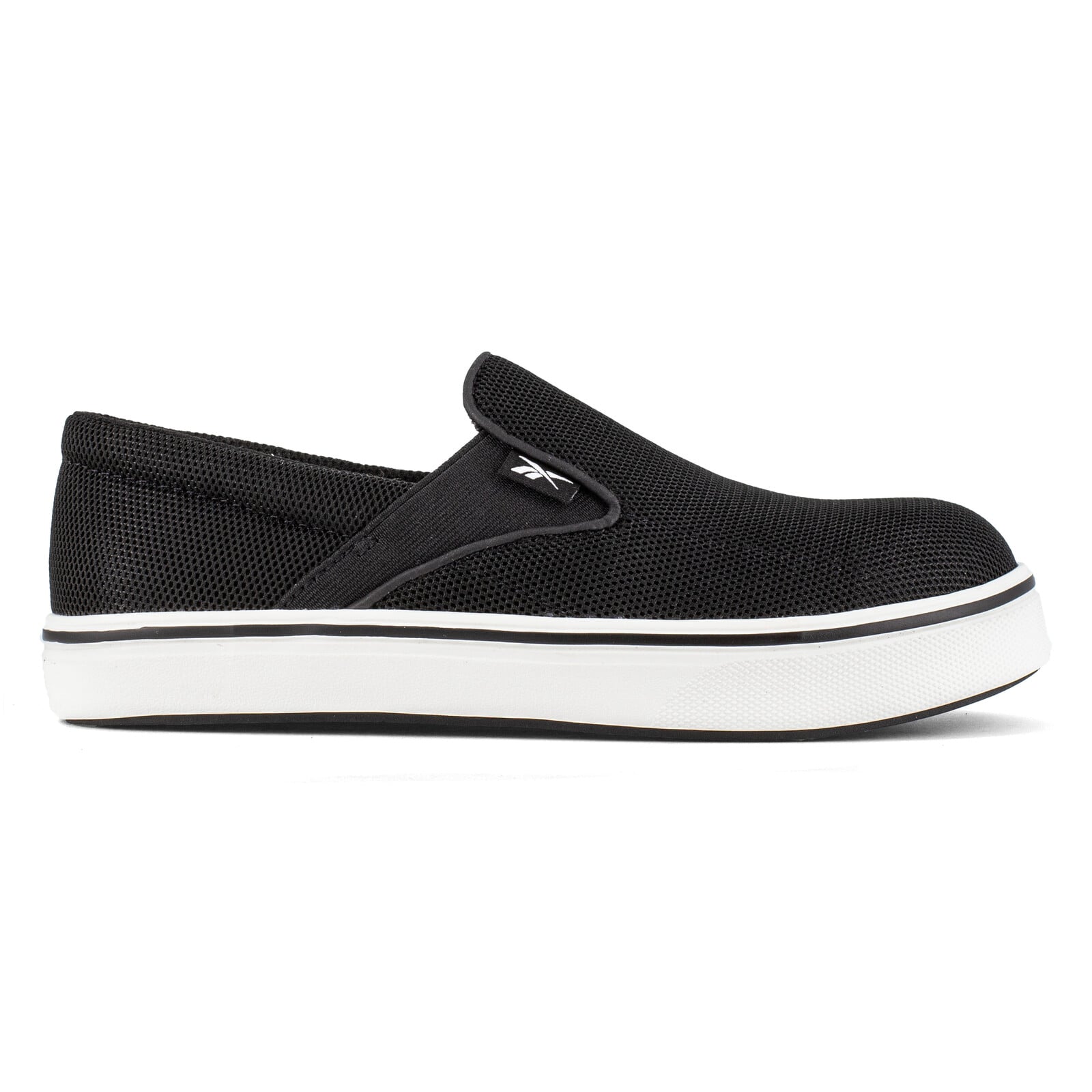 Reebok Women's RB725 Black and White Comfortie Work Steel Toe Athletic - Black and White - view 01
