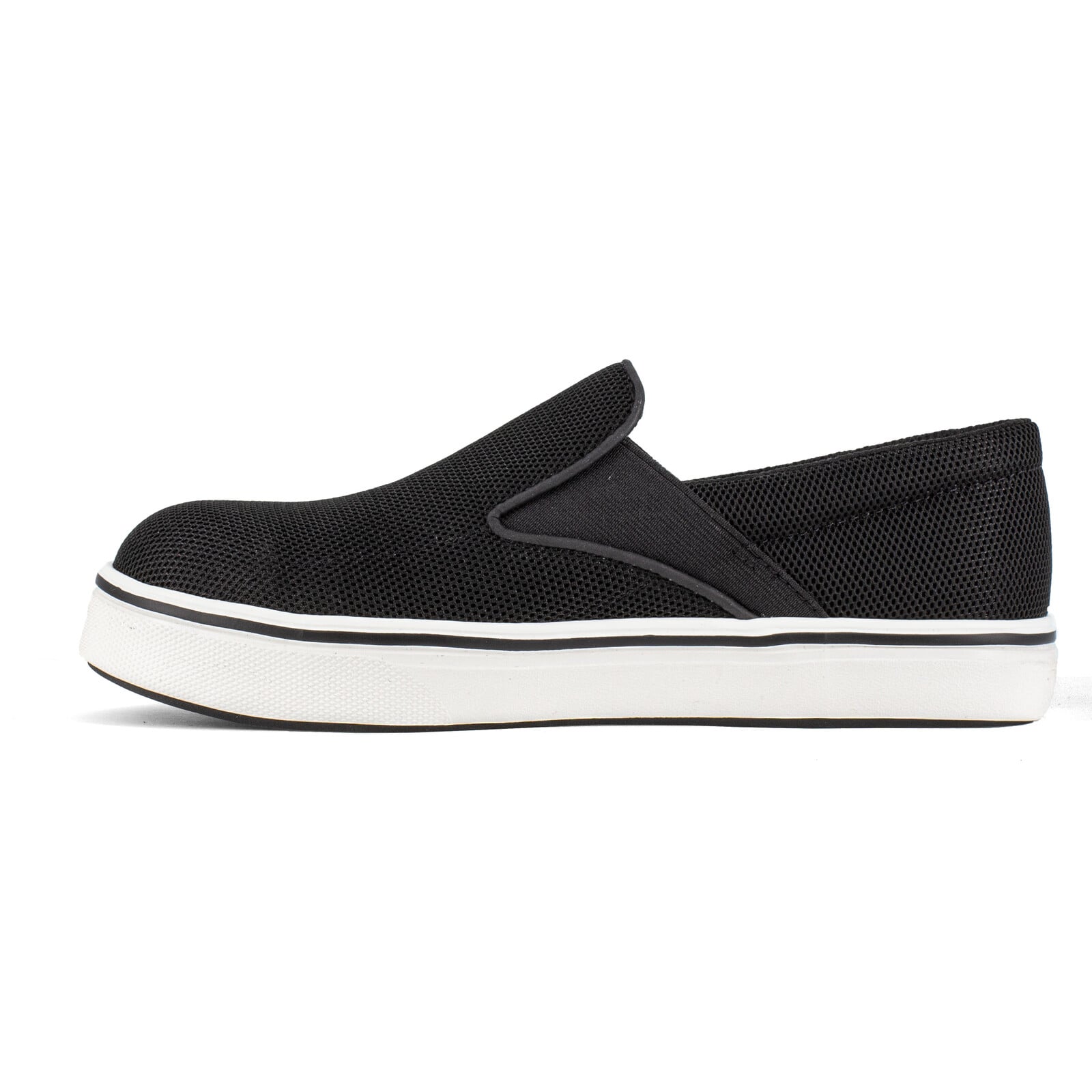 Reebok Women's RB725 Black and White Comfortie Work Steel Toe Athletic - Black and White - view 04