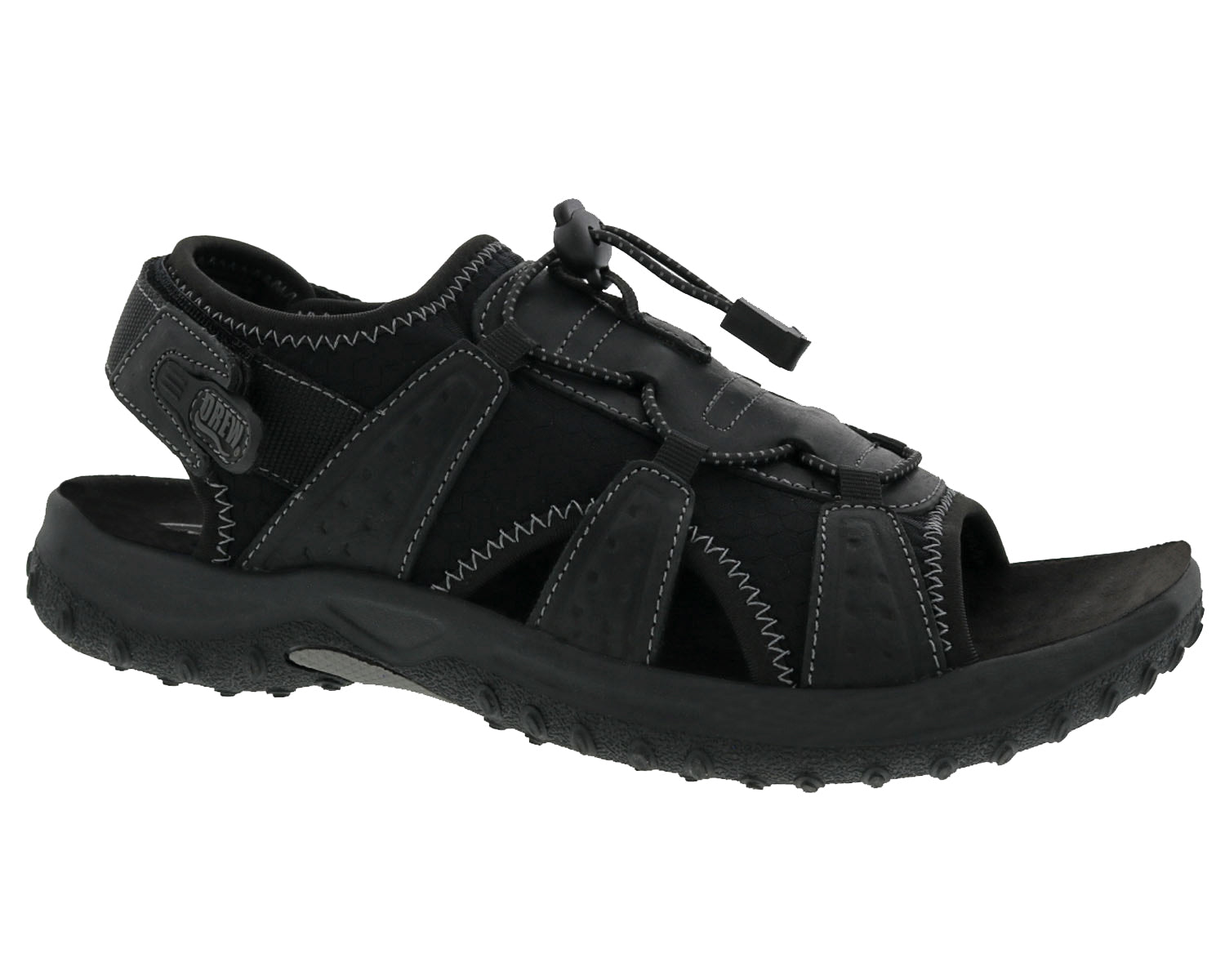 Drew Waves Men's Sandal - Black Leather Combo - View 2