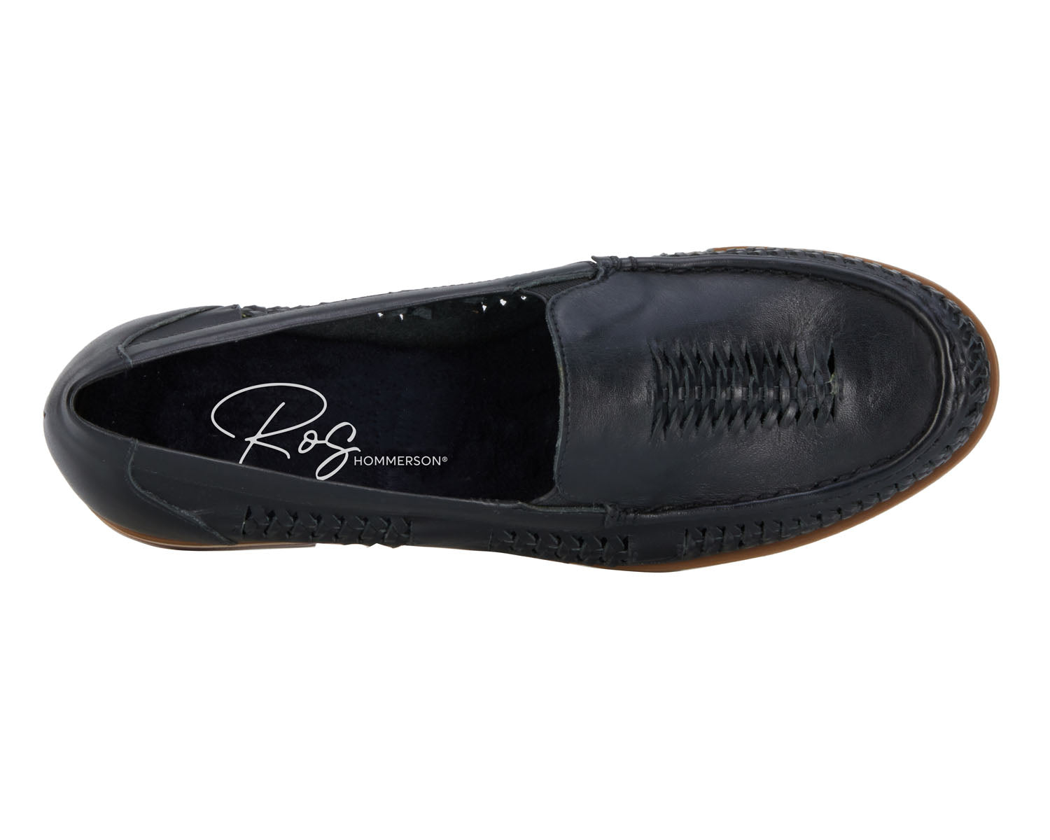 Ros Hommerson Wendy Women's Loafer - Black Nappa Leather - Sole View