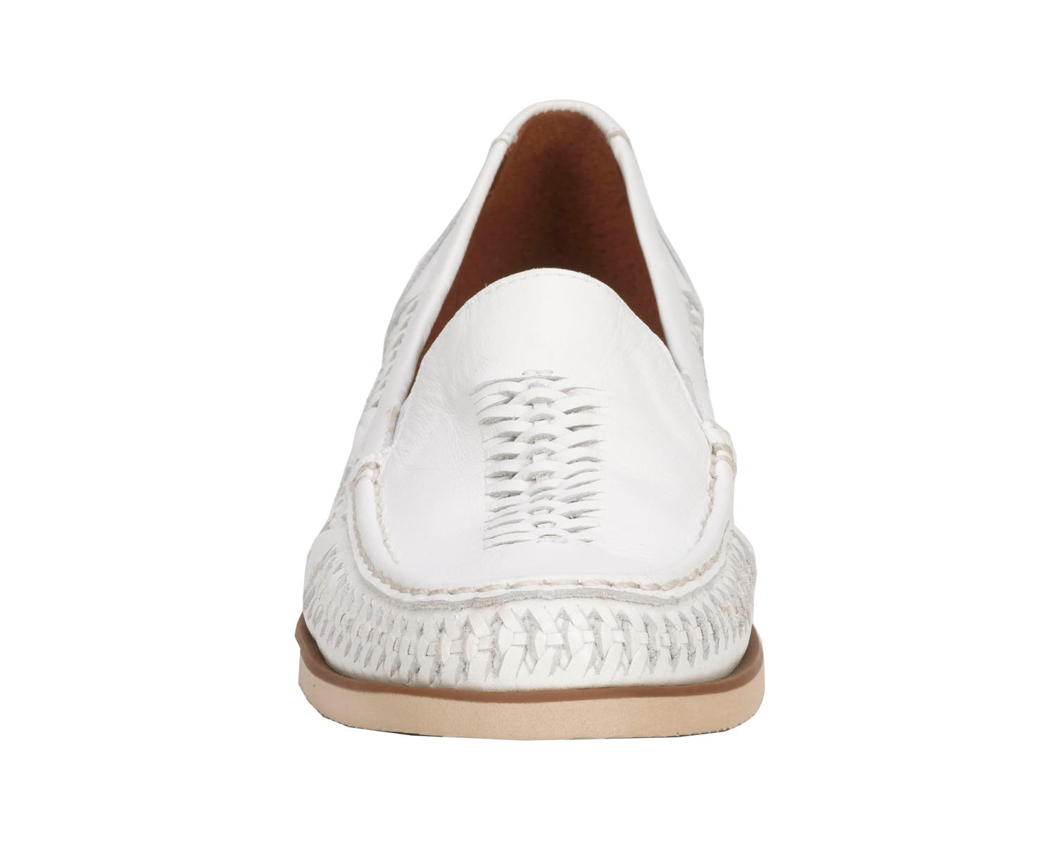 Ros Hommerson Wendy Women's Loafer - White Napa Leather - Front View