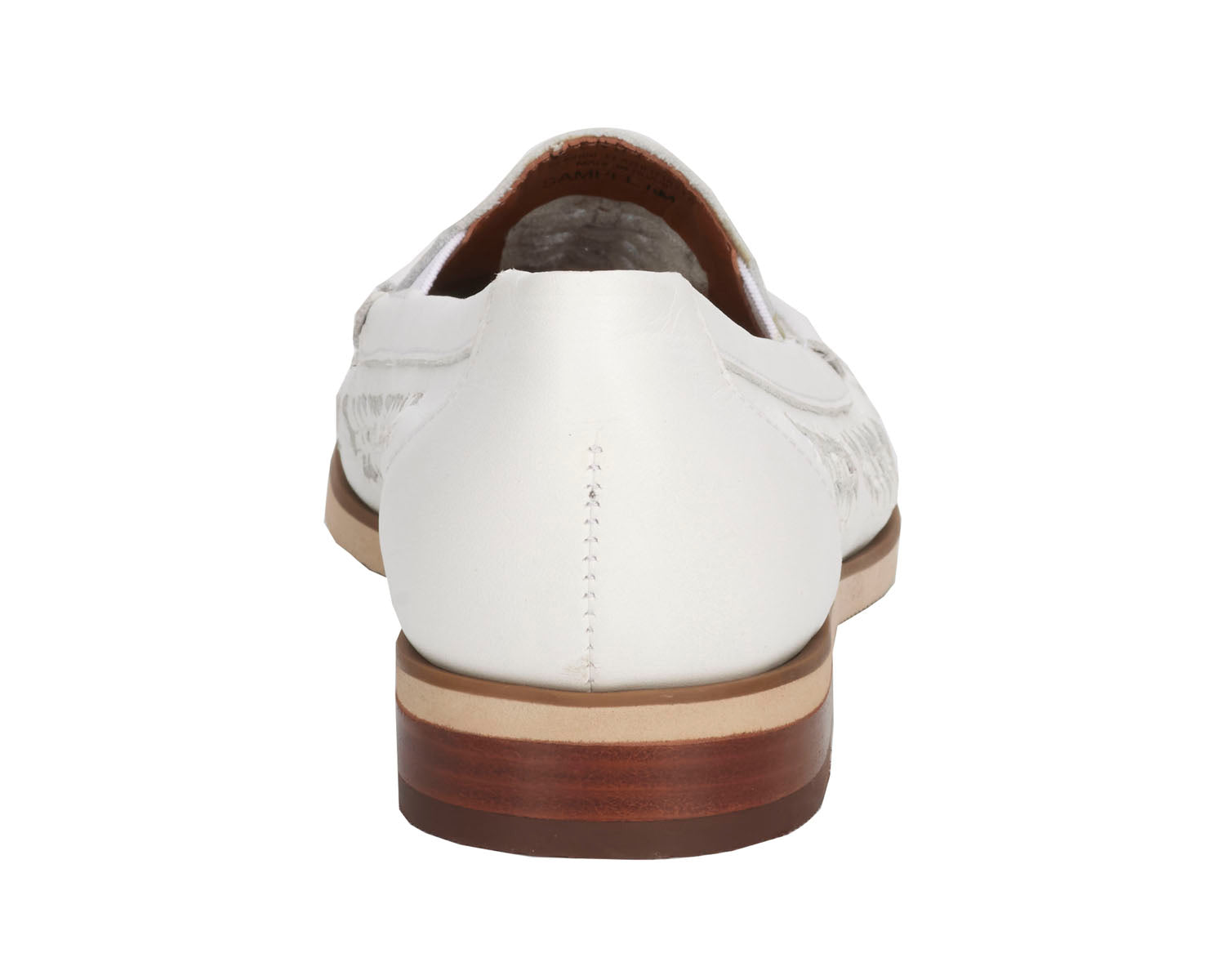 Ros Hommerson Wendy Women's Loafer - White Napa Leather - Back View