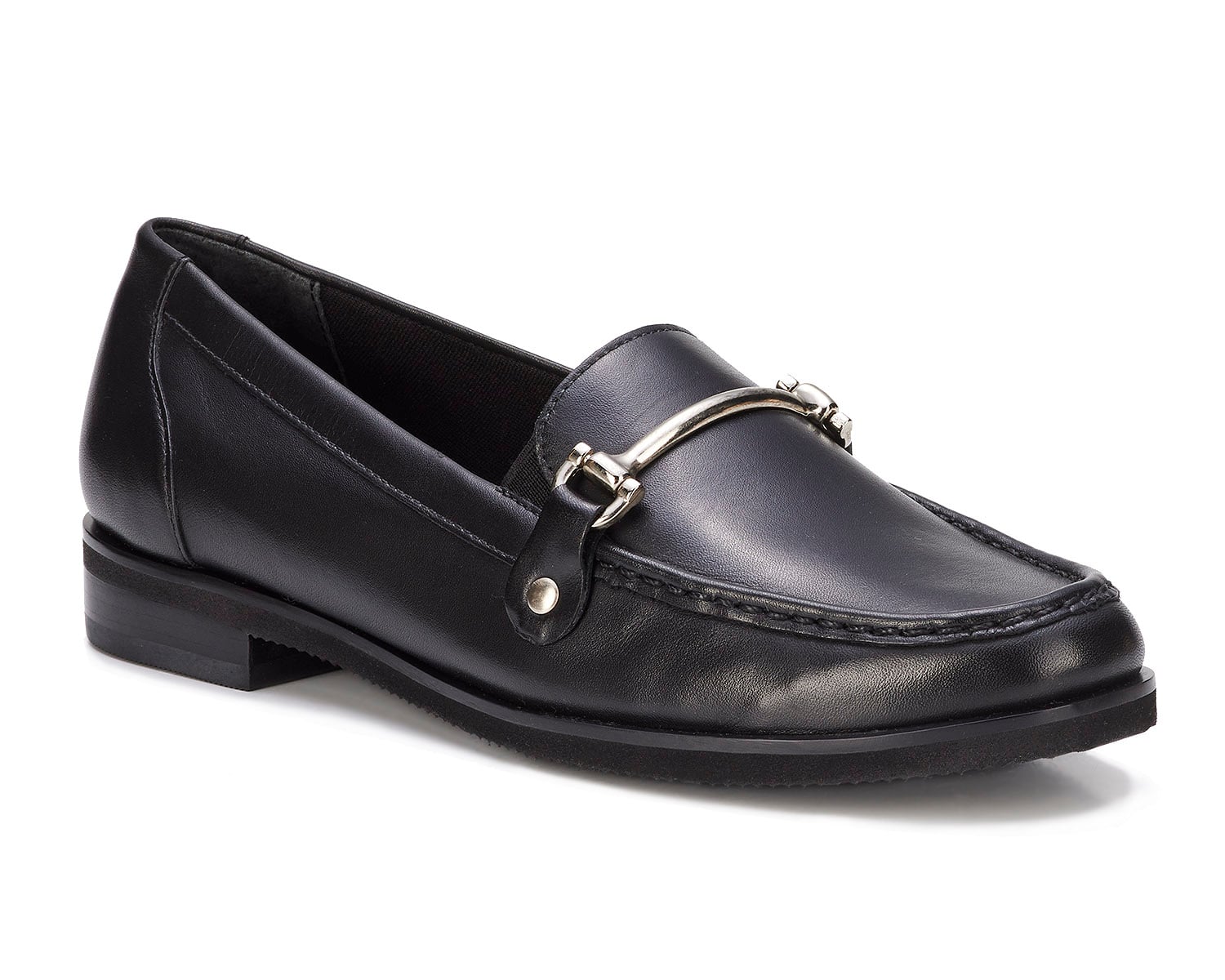 Black Smooth Leather
