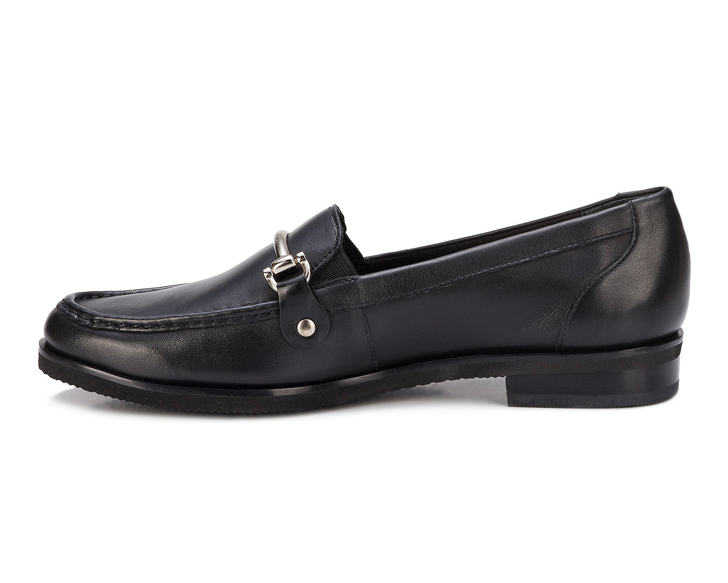 Ros Hommerson Wren Women's Loafer - Black Smooth Leather - Inside View