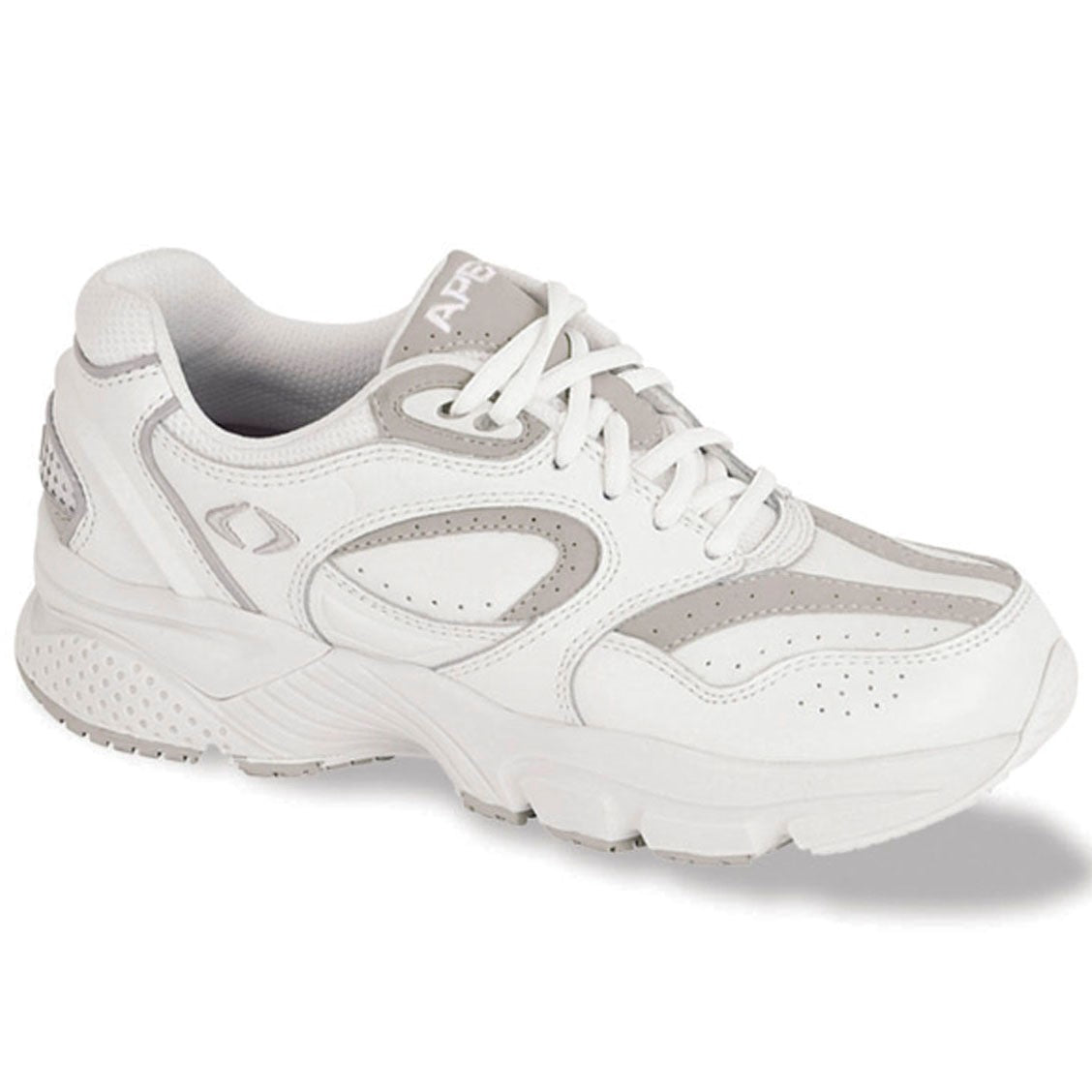 Apex X821 Women's Lace Walking Shoes - White/Gray