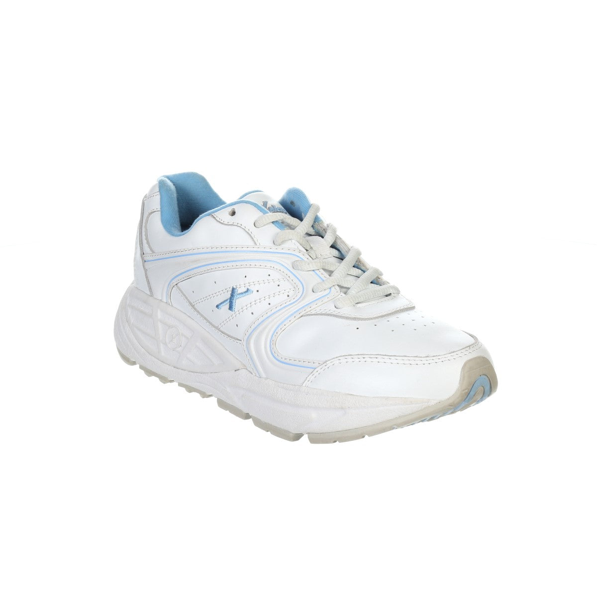 White/Blue Leather