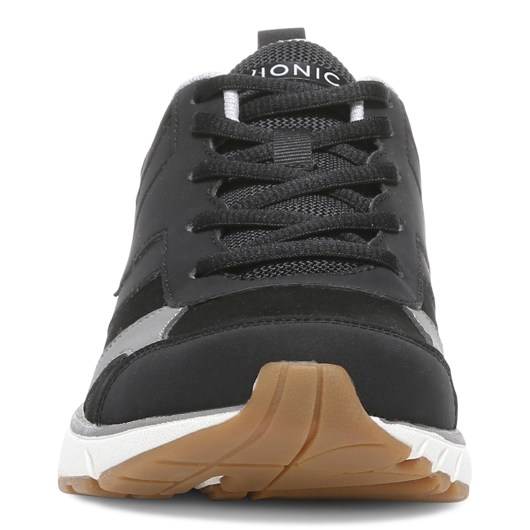 Vionic Zanny Womens Oxford/Lace Up Walking - Black/Charcoal - Front