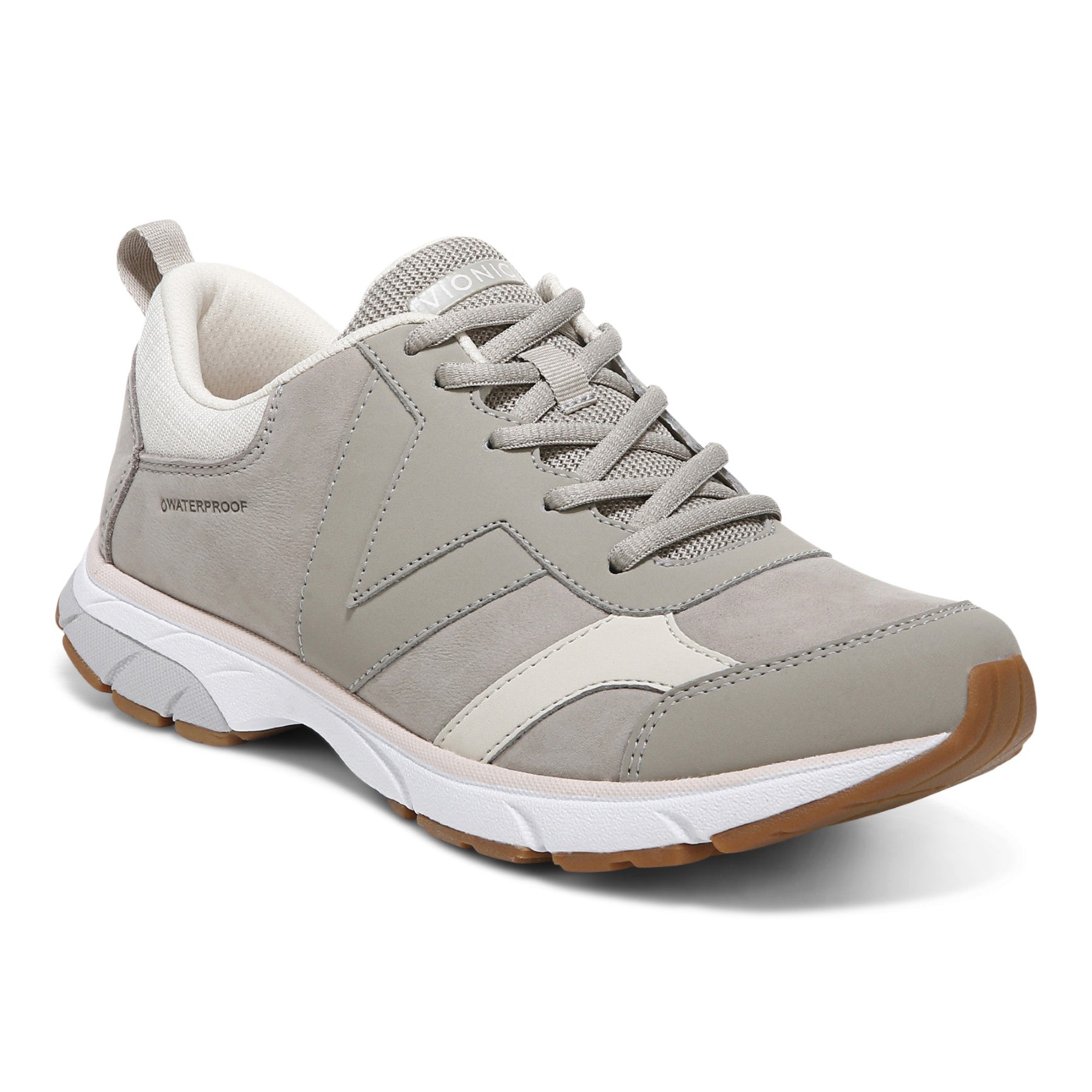 Vionic Zanny Womens Oxford/Lace Up Walking - Dark Taupe - Angle main