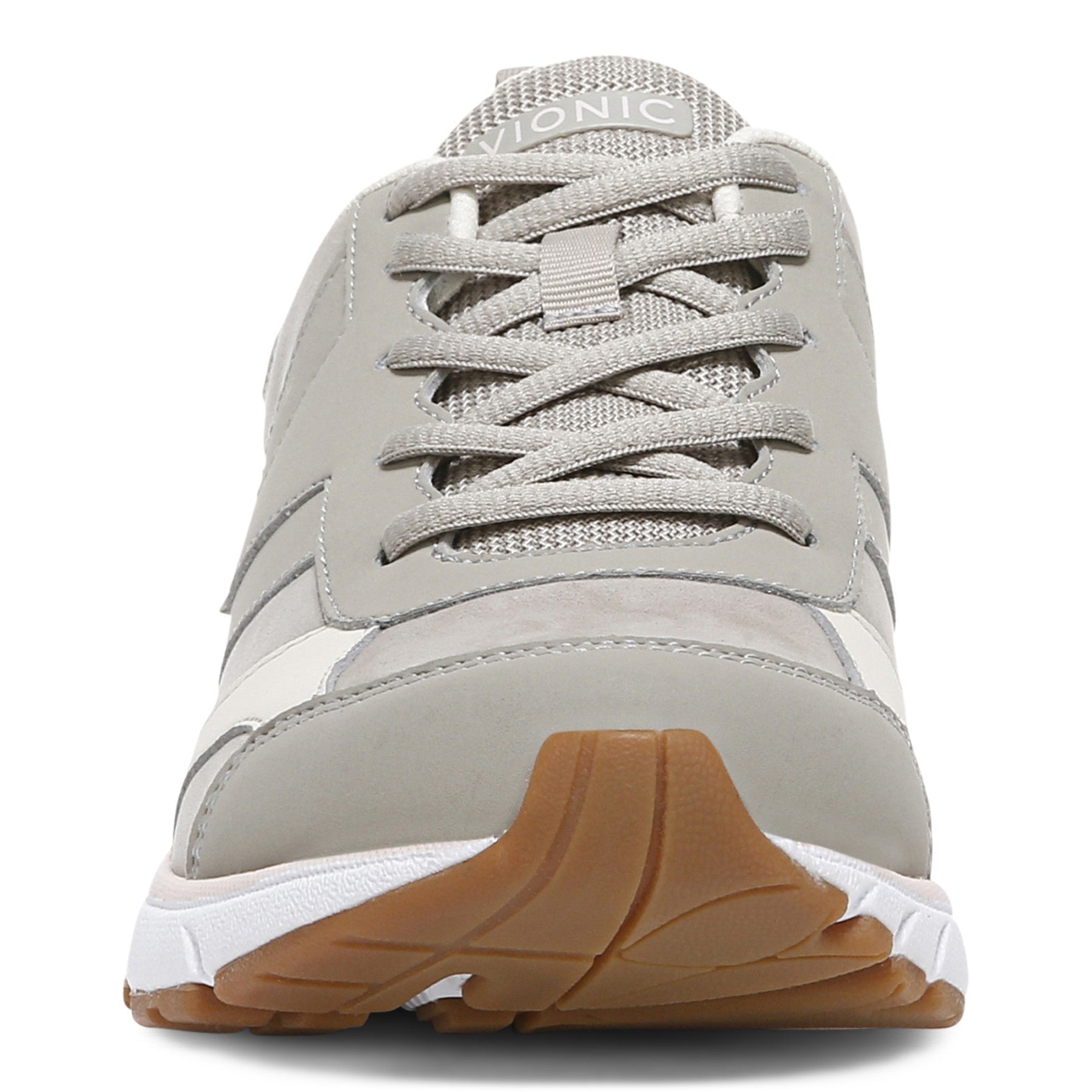 Vionic Zanny Womens Oxford/Lace Up Walking - Dark Taupe - Front