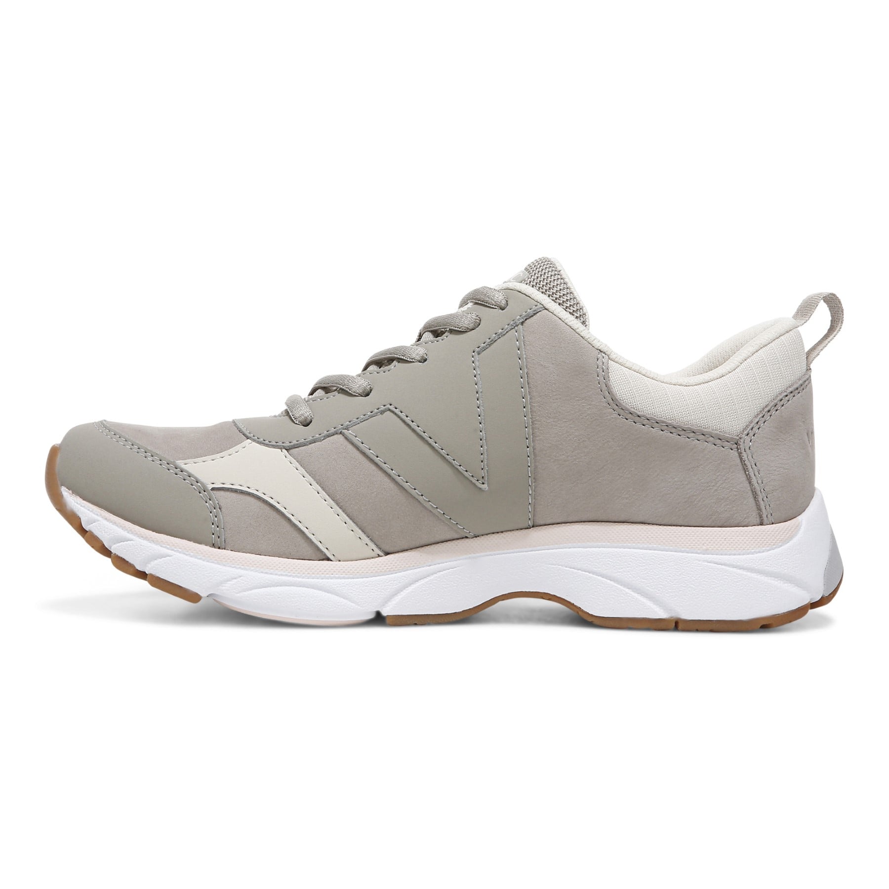 Vionic Zanny Womens Oxford/Lace Up Walking - Dark Taupe - Left Side