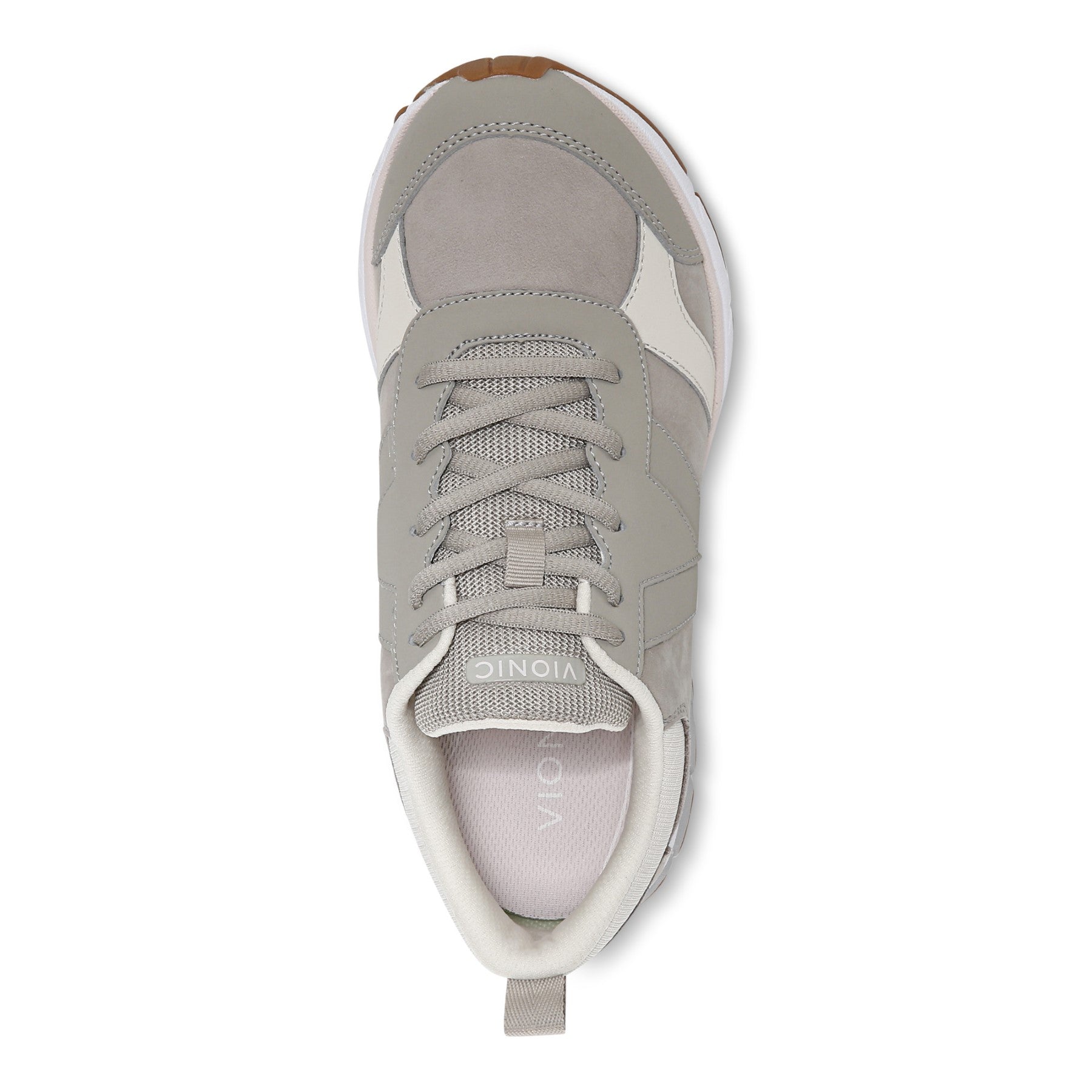 Vionic Zanny Womens Oxford/Lace Up Walking - Dark Taupe - Top