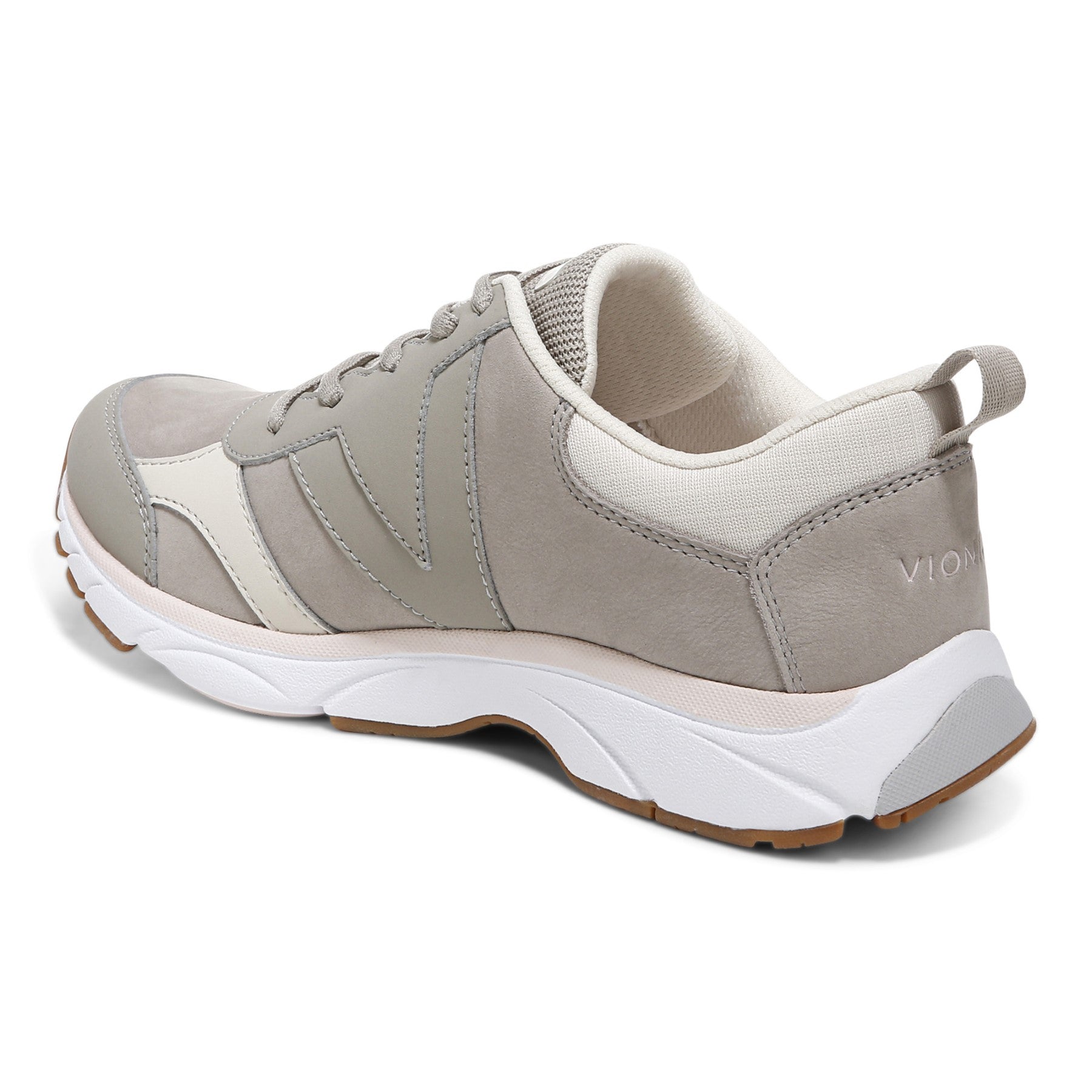 Vionic Zanny Womens Oxford/Lace Up Walking - Dark Taupe - Back angle