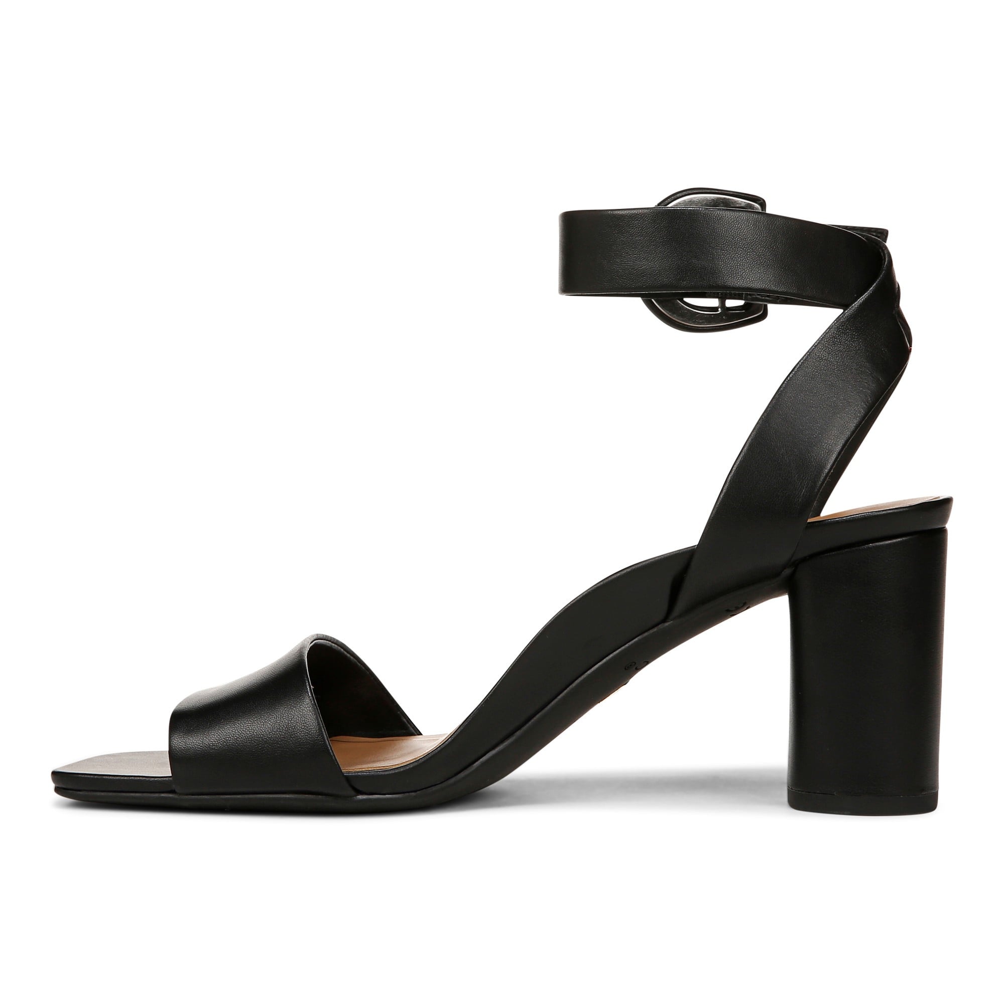 Vionic Zinfandel Women's Heeled Comfort Sandal - Black Leather - Left Side