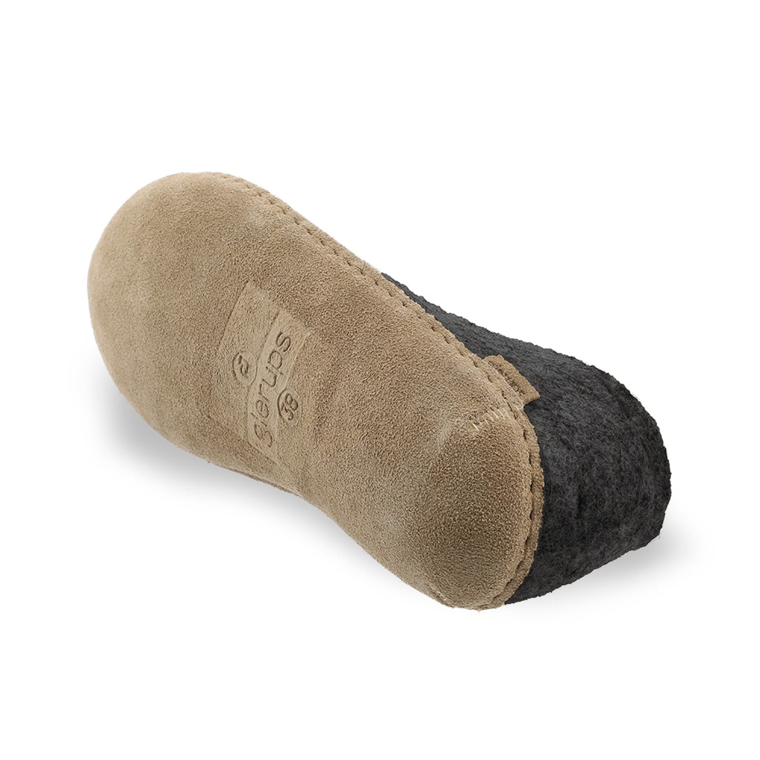 Glerups Wool Closed Heel Unisex Slipper Shoe - Leather Sole - Model A -  A Charcoal 24
