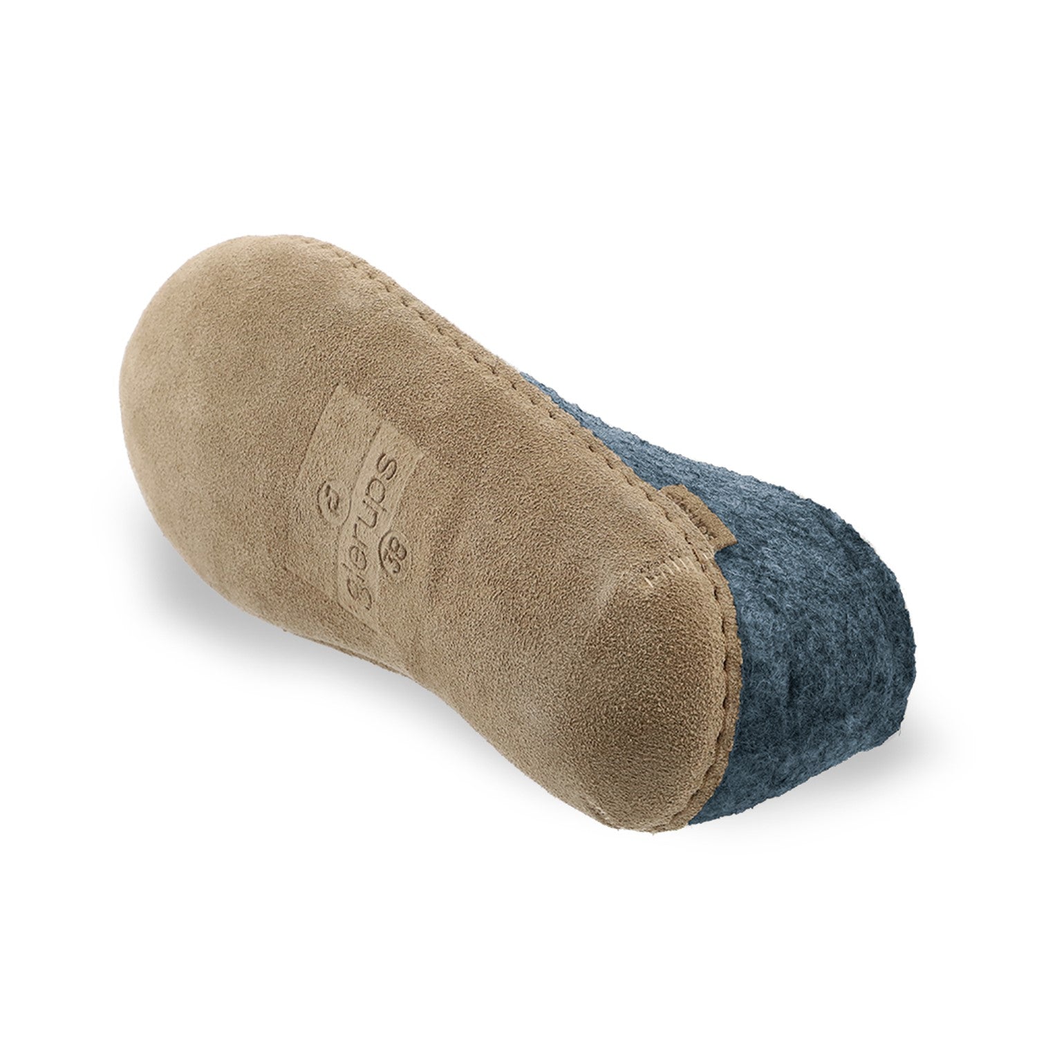 Glerups Wool Closed Heel Unisex Slipper Shoe - Leather Sole - Model A -  A Denim 24