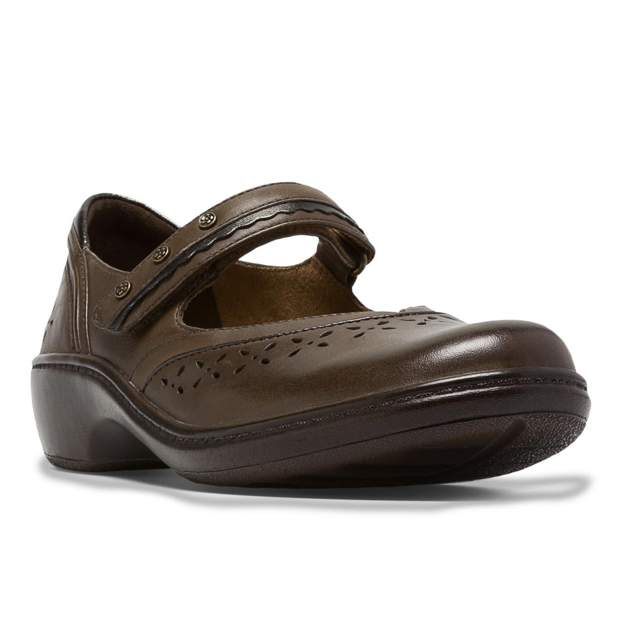 Aravon Dolly Mary Jane by New Balance - Dark Brown - Back