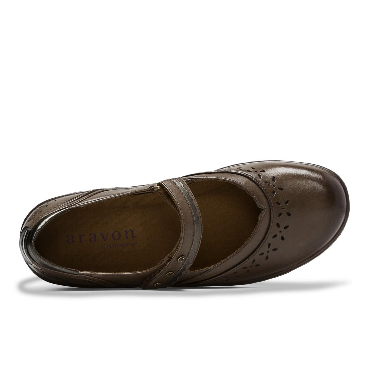 Aravon Dolly Mary Jane by New Balance - Dark Brown - Top