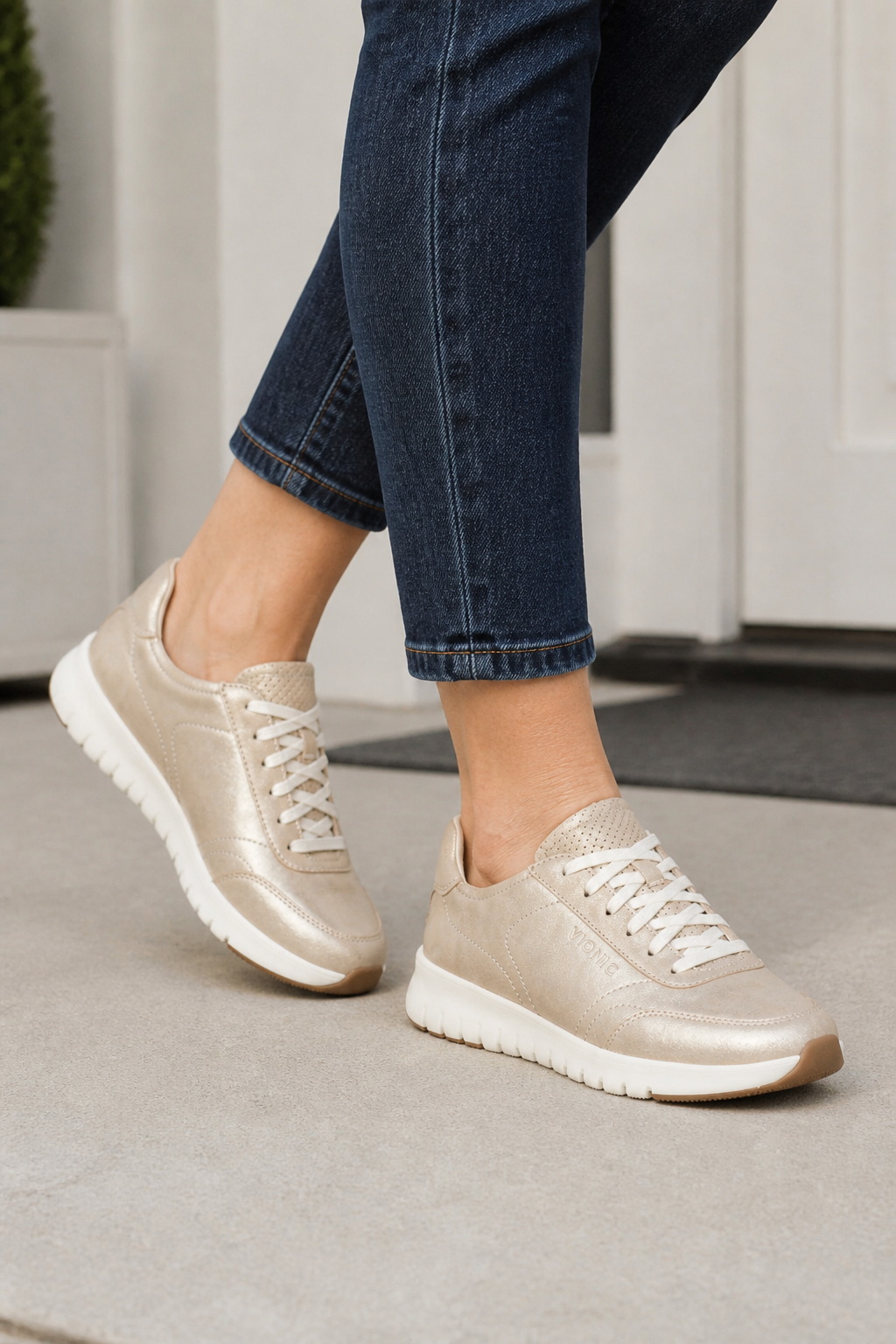 Vionic Uptown Sneaker - Women's Orthotic Arch Support Comfort Lace-Up Shoes - Lifestyle - generated