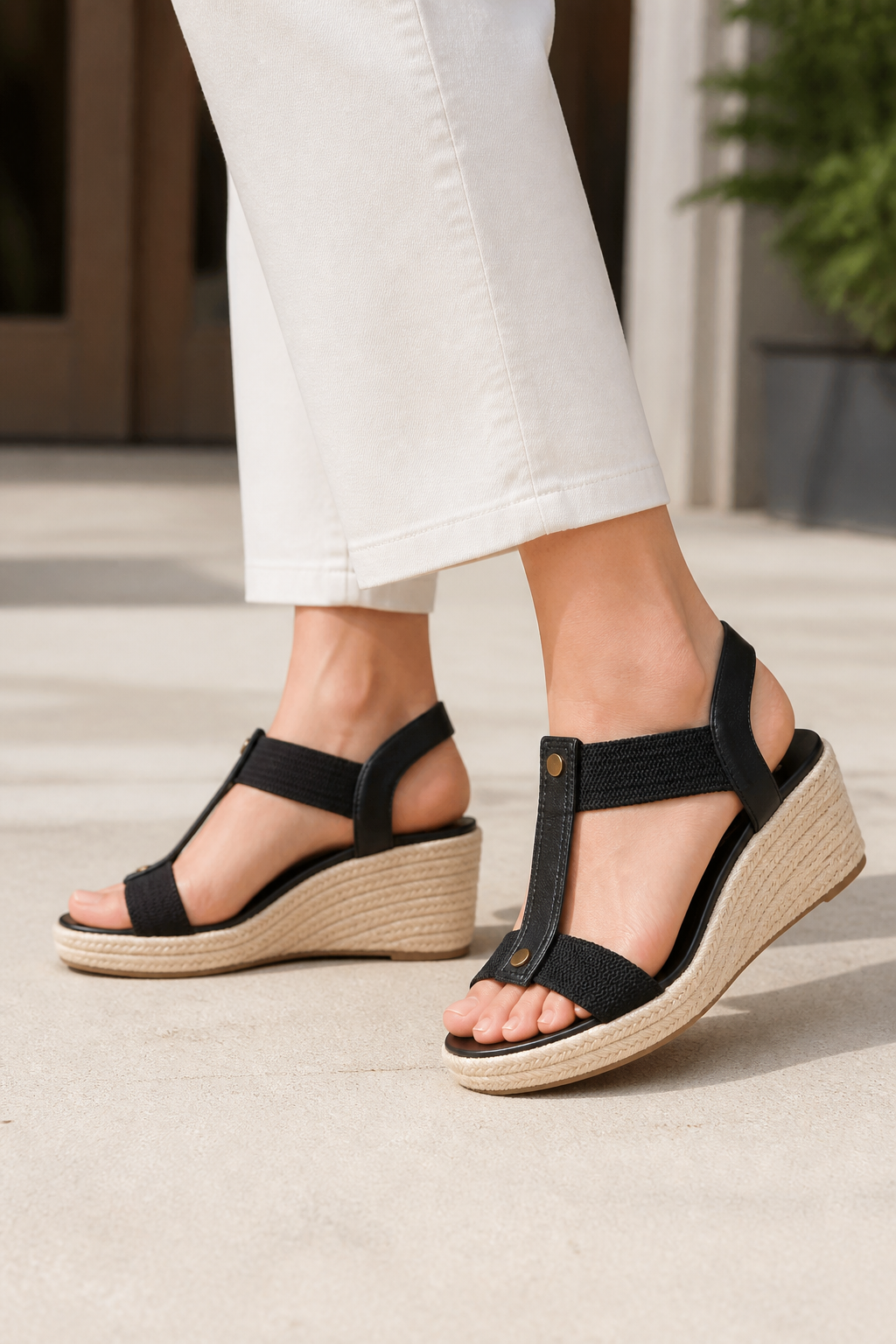 Vionic Calera Women's Espadrille Comfort Wedge Sandal - Lifestyle - generated