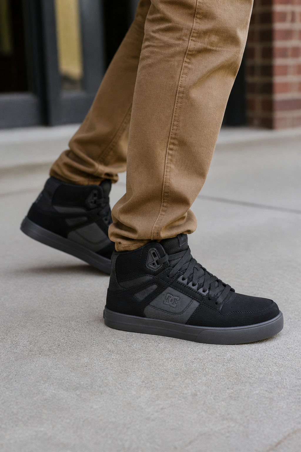 DC Work Crew Pure Work Men's Composite Toe Work High-Top - Black/Dark Gray - Lifestyle - generated