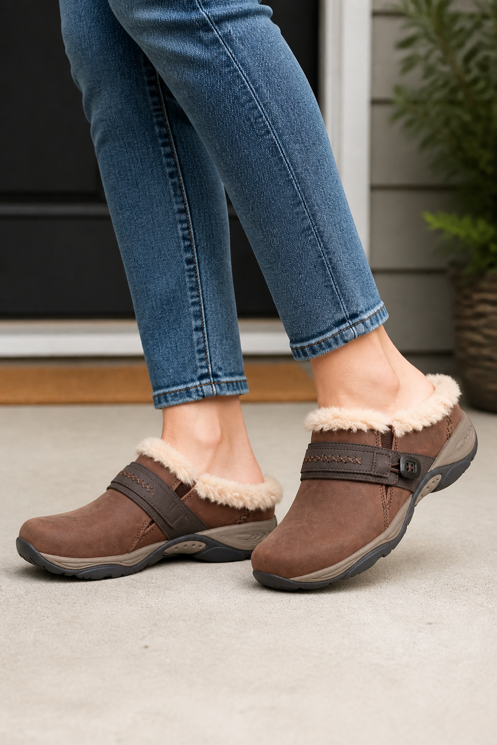 Easy Spirit Elinn Cushioned Arch-Support Slip-On Women's Clog - Lifestyle - generated