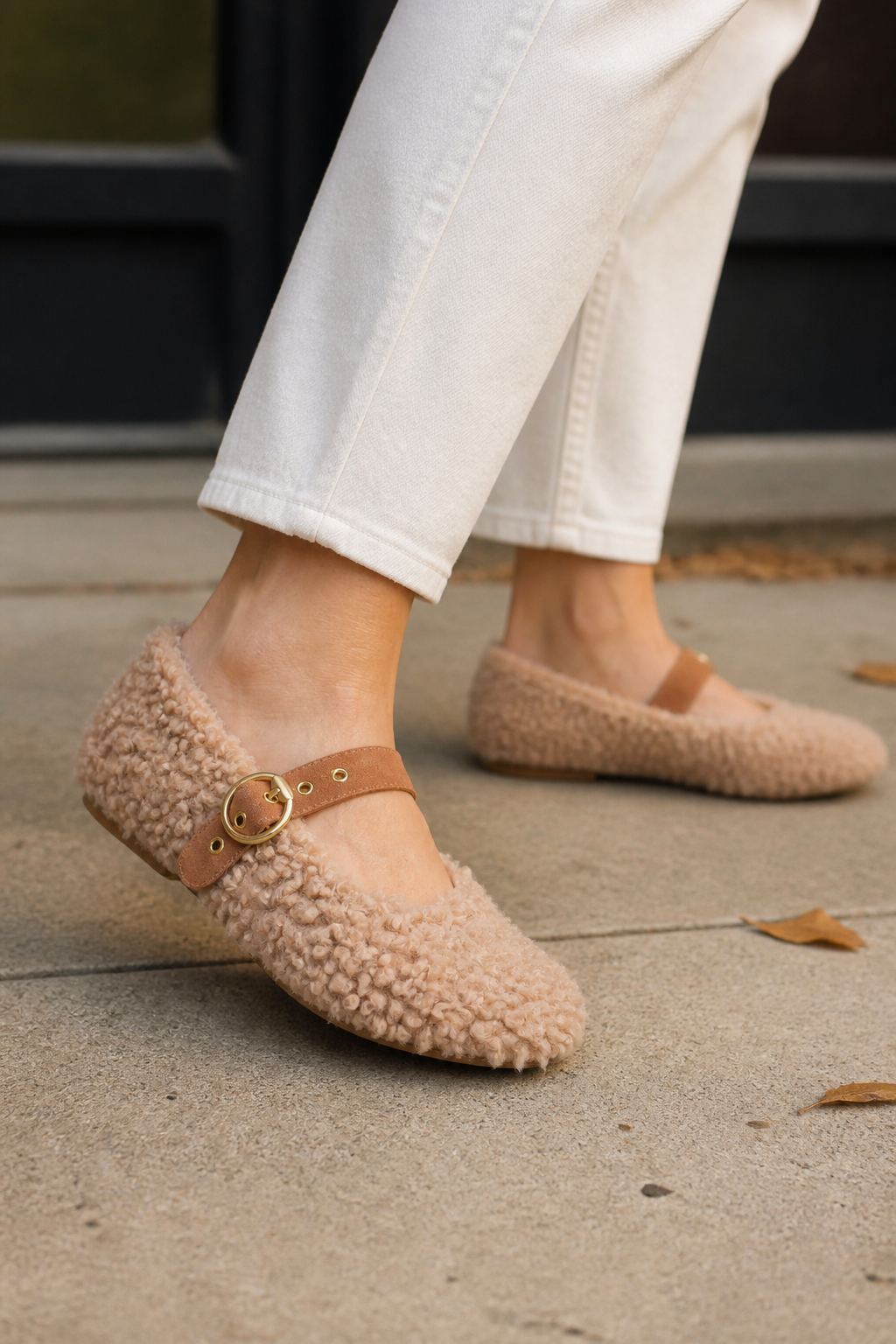 Vionic Hattie Cozy Women's Faux Shearling Mary Jane - Lifestyle - generated
