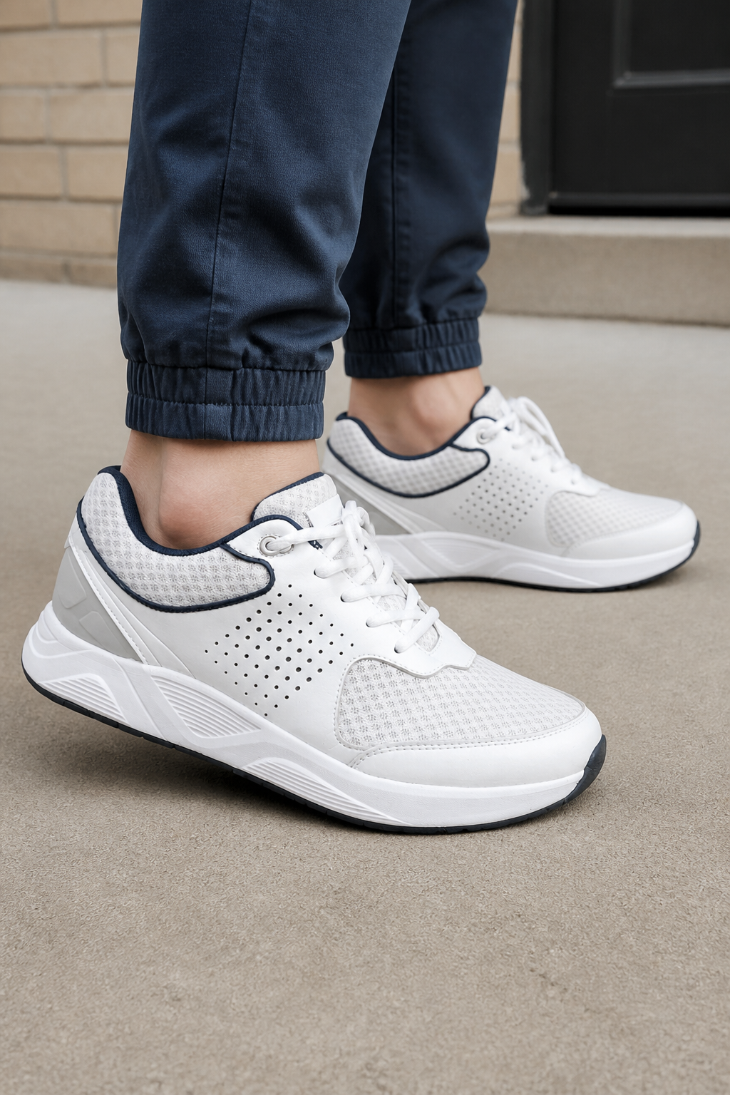 FITec 9720 - Men's Added-Depth Light Mesh Lace Walking Shoe lifestyle photo