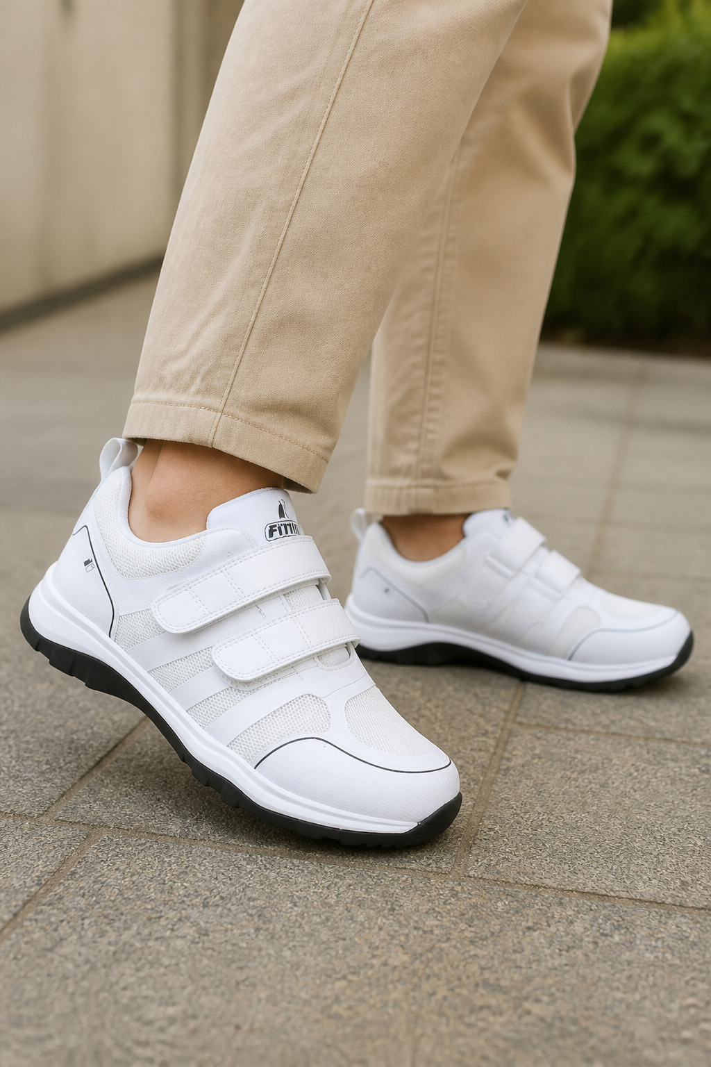 FITec 9731-3V - Men's Double Straps Walking Shoes with Slip Resistant Soles lifestyle photo