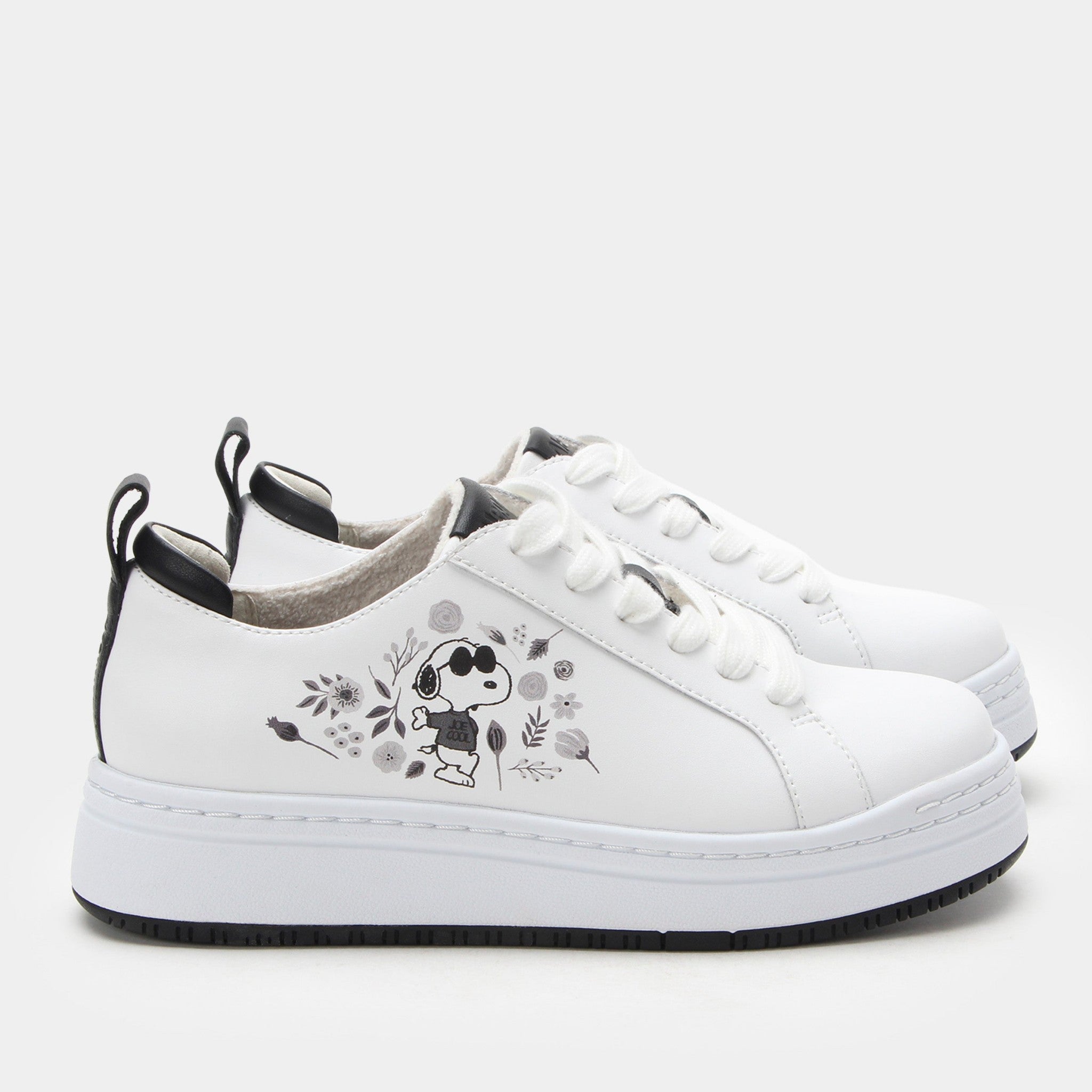 Alegria Adysen Sportform Comfort Arch Support Women's Sneaker - In Flowers Black White - 3