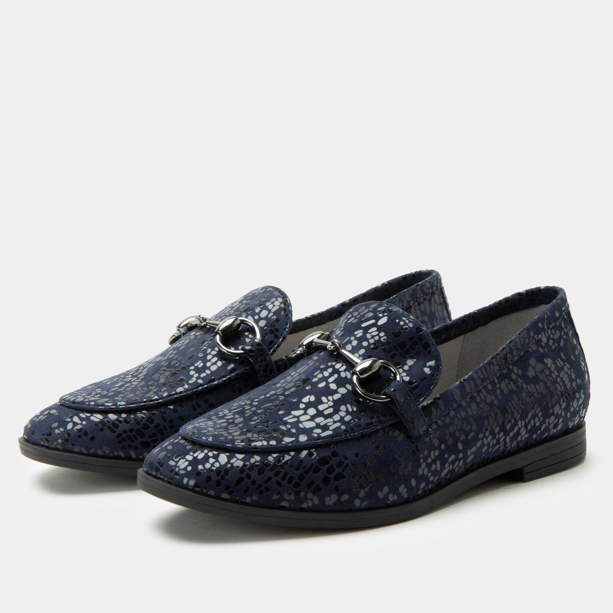 Alegria Aliya Comfort Arch Support Women's Loafer in Blue Notes