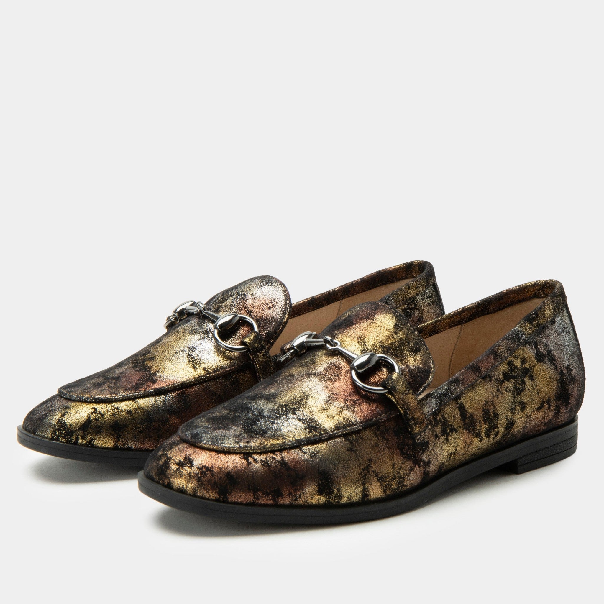 Alegria Aliya Comfort Arch Support Women's Loafer in Metalic Mist