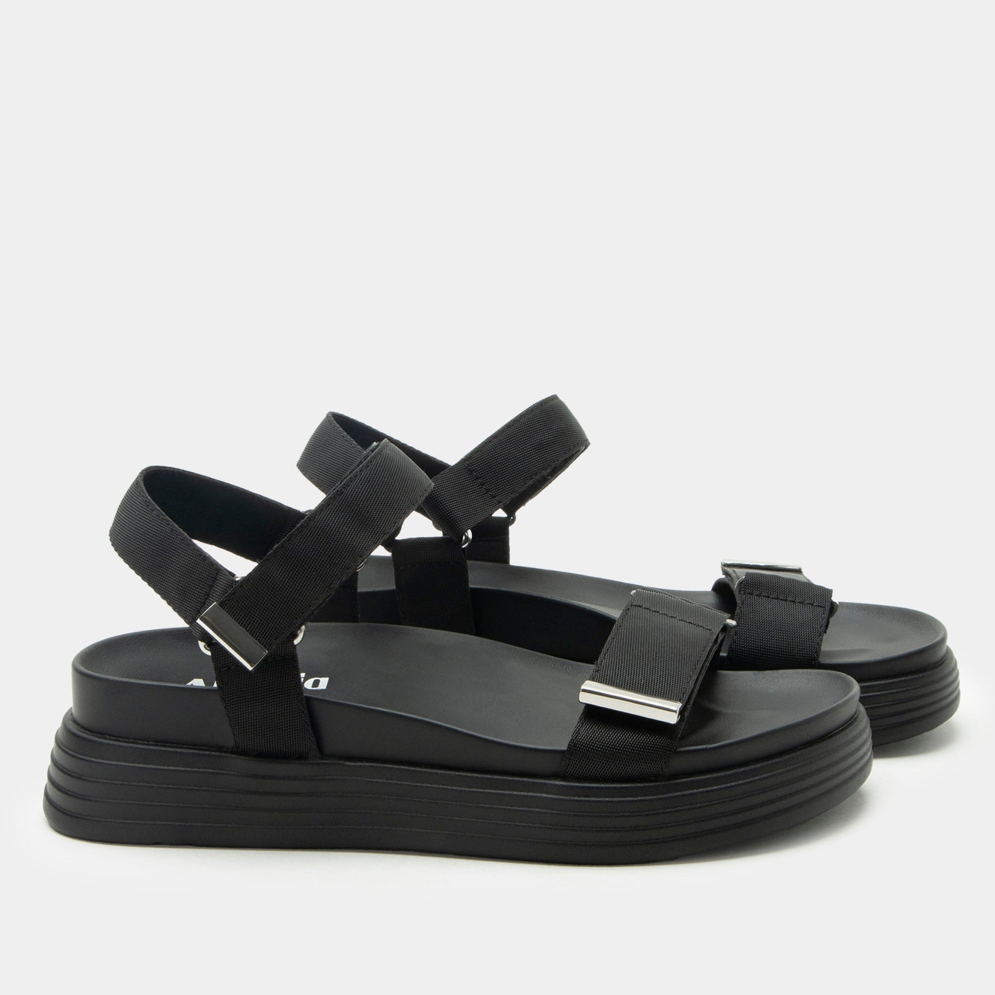 Alegria Allyson Elevated Sport Arch Support Comfort Women's Sandal - Black - 3