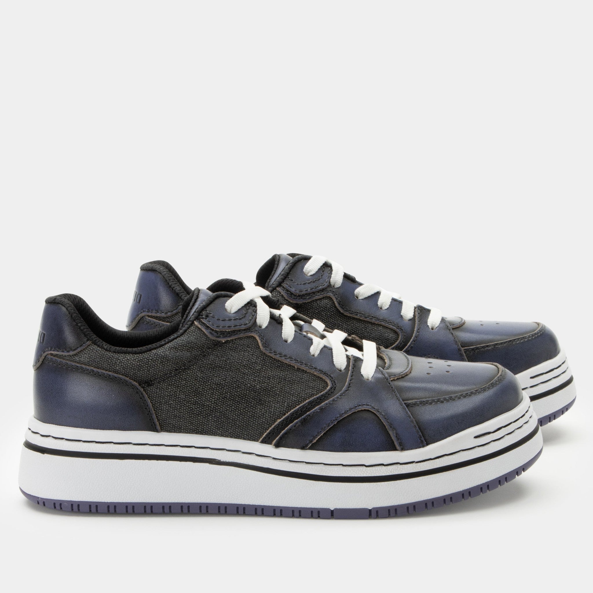 Alegria Alyster Comfort Arch Support Women's Sneaker - Blue Black - 3