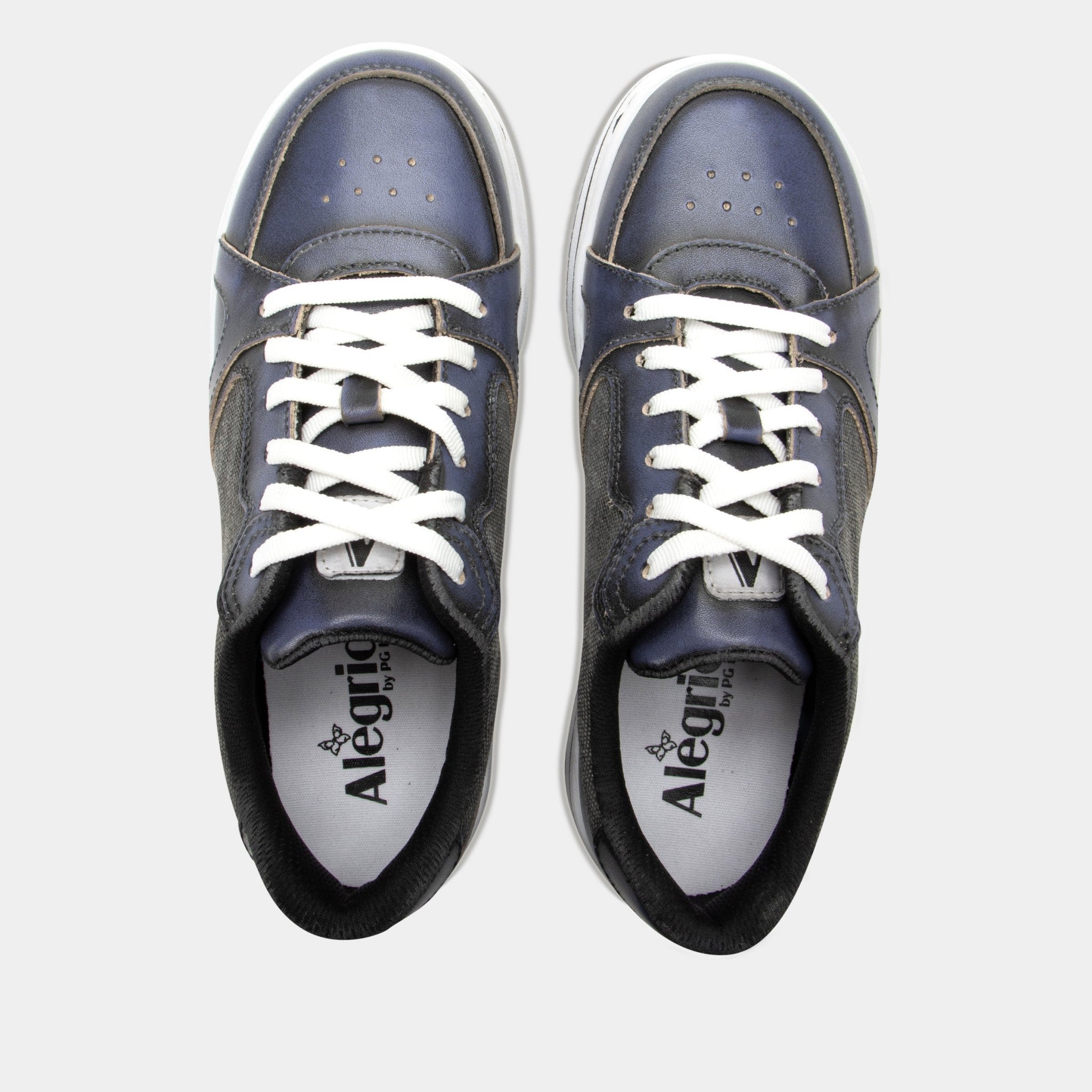 Alegria Alyster Comfort Arch Support Women's Sneaker - Blue Black - 5