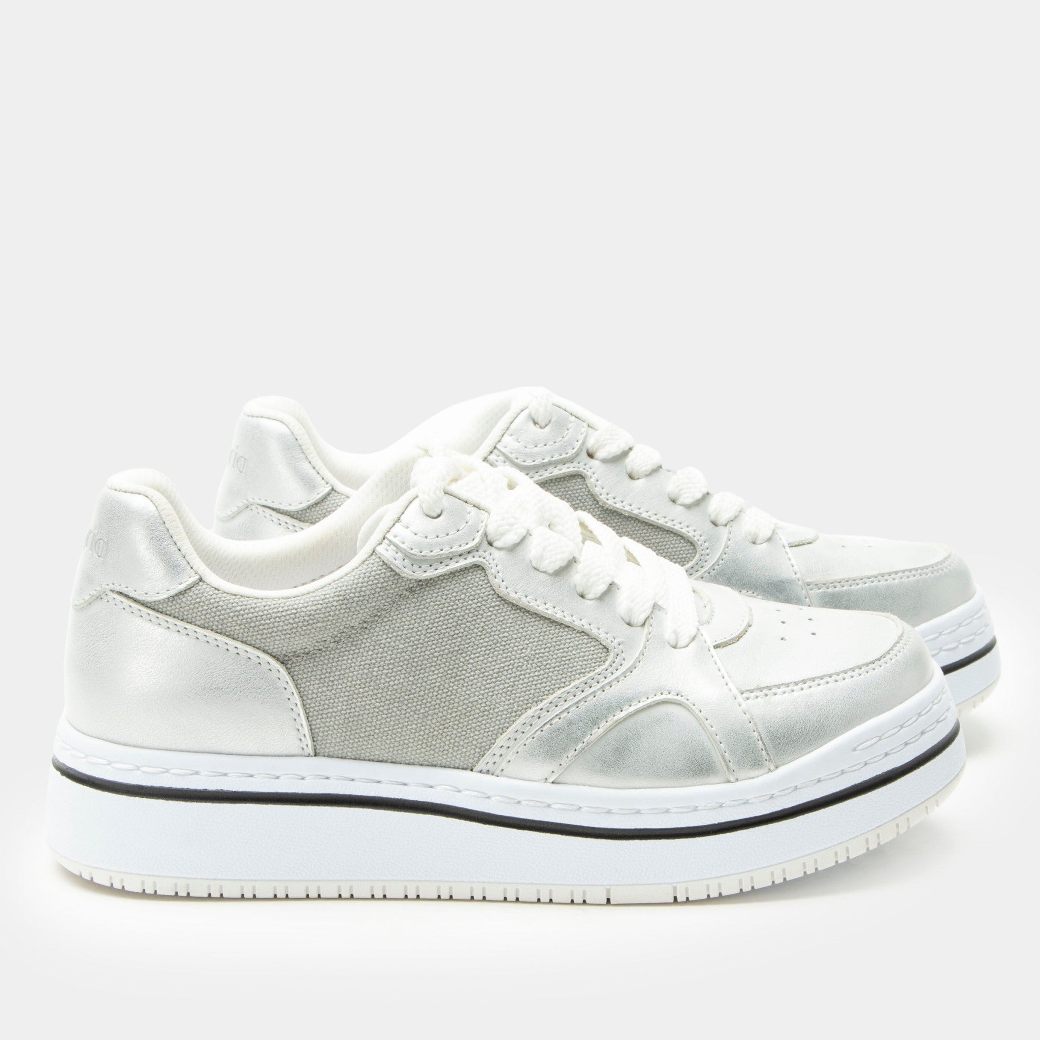 Alegria Alyster Comfort Arch Support Women's Sneaker - Shimmer Sliver - 3