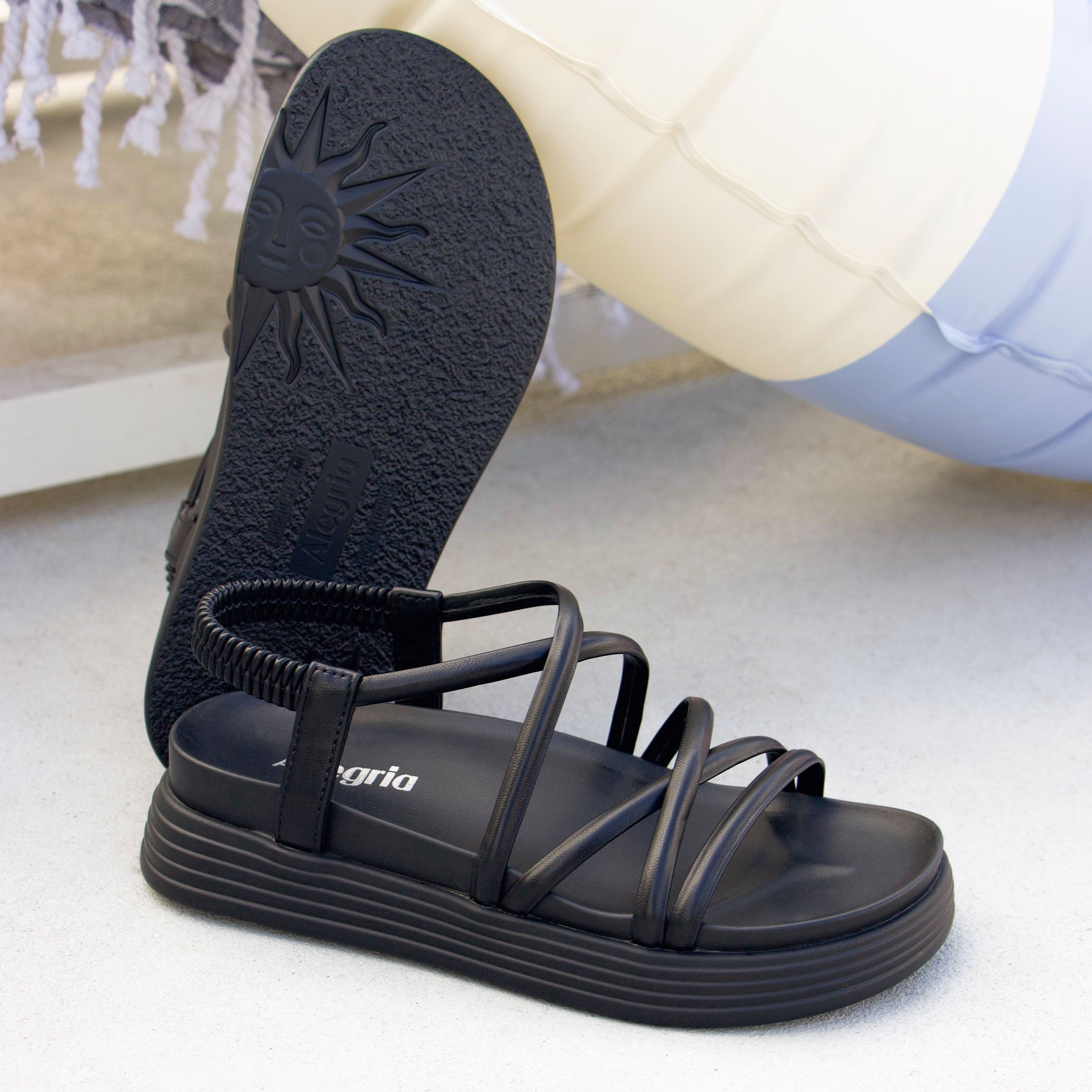 Alegria Audie Elevated Sport Comfort Arch Support Women's Sandal - Caviar - pair view