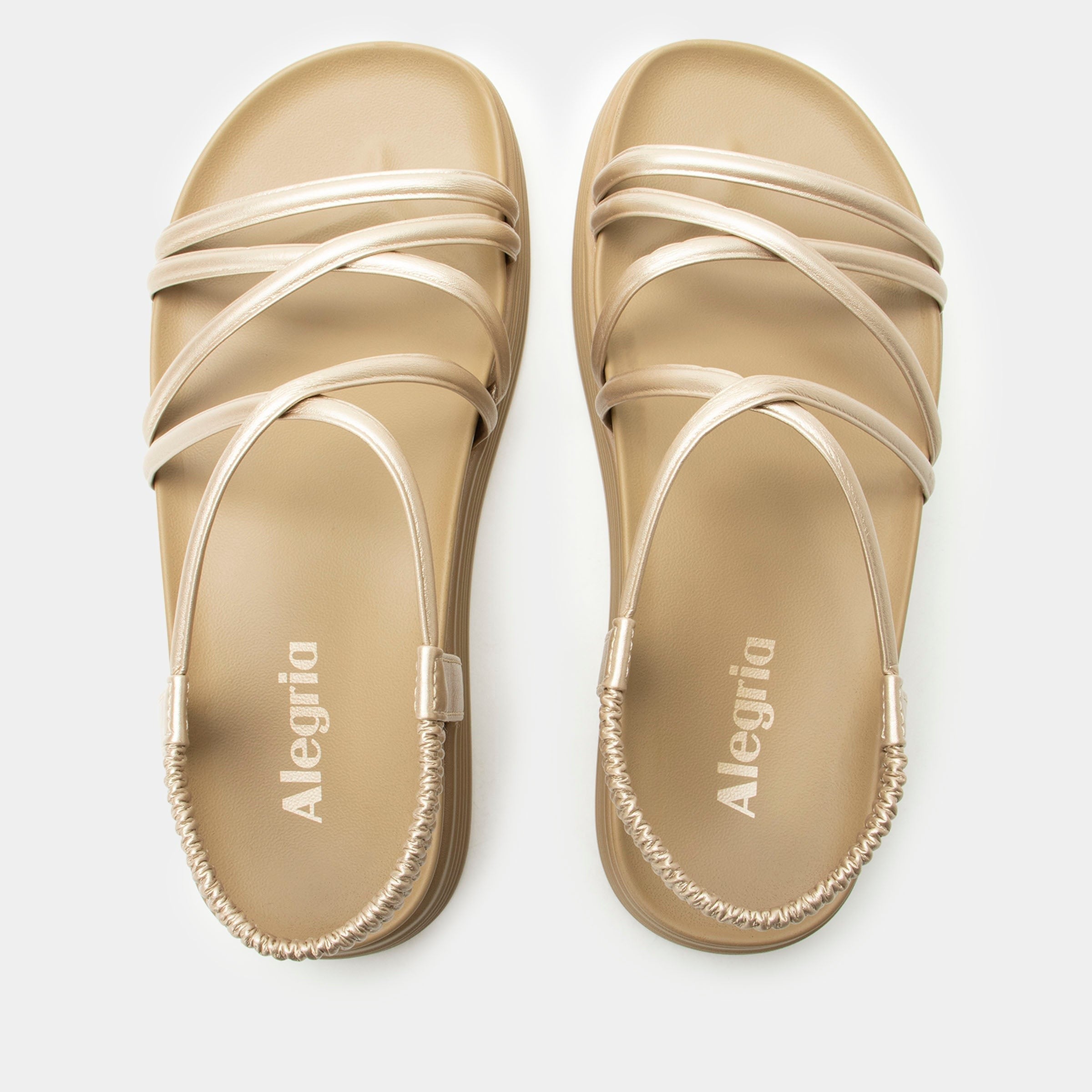 Alegria Audie Elevated Sport Comfort Arch Support Women's Sandal - Champagne - side view 2
