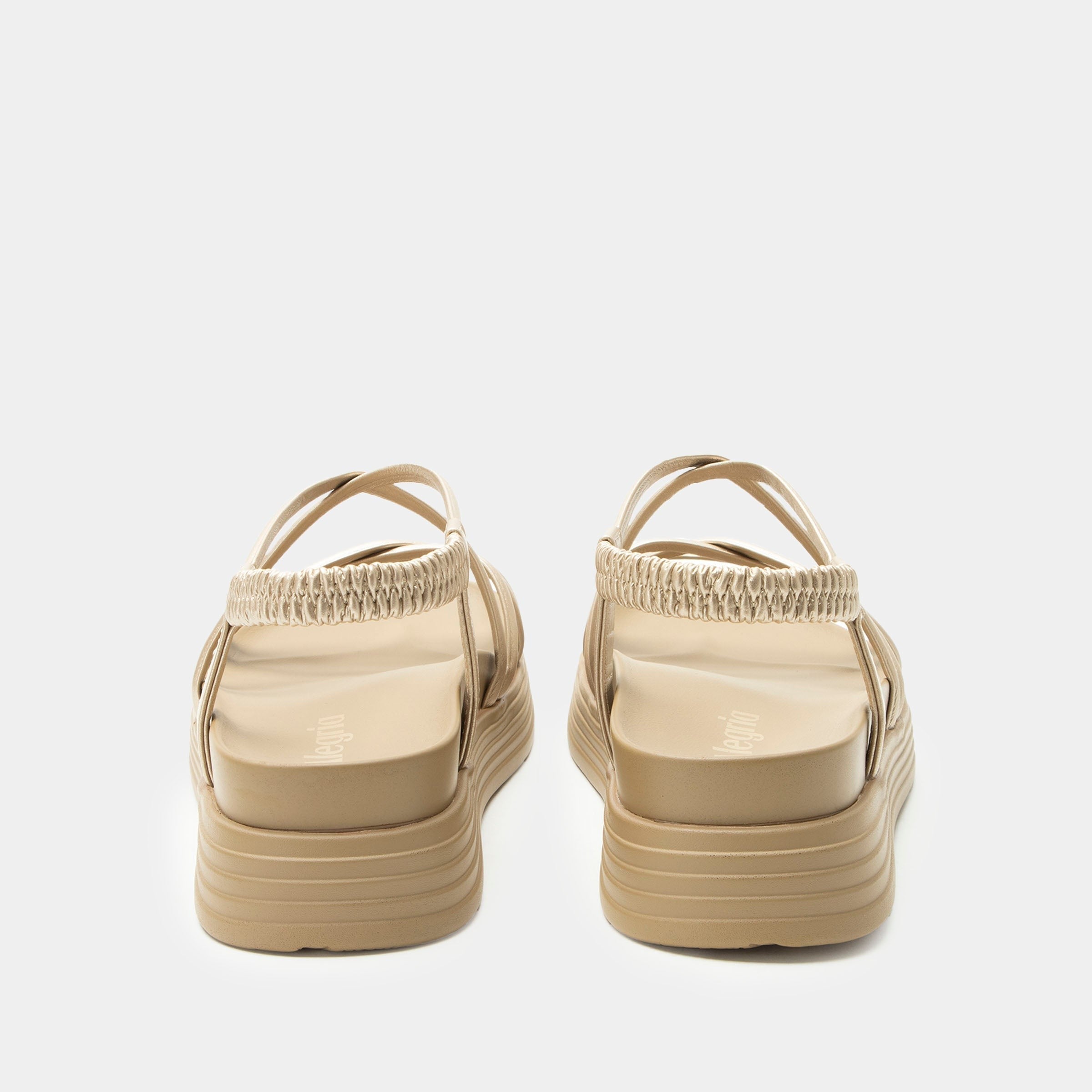 Alegria Audie Elevated Sport Comfort Arch Support Women's Sandal - Champagne - front view