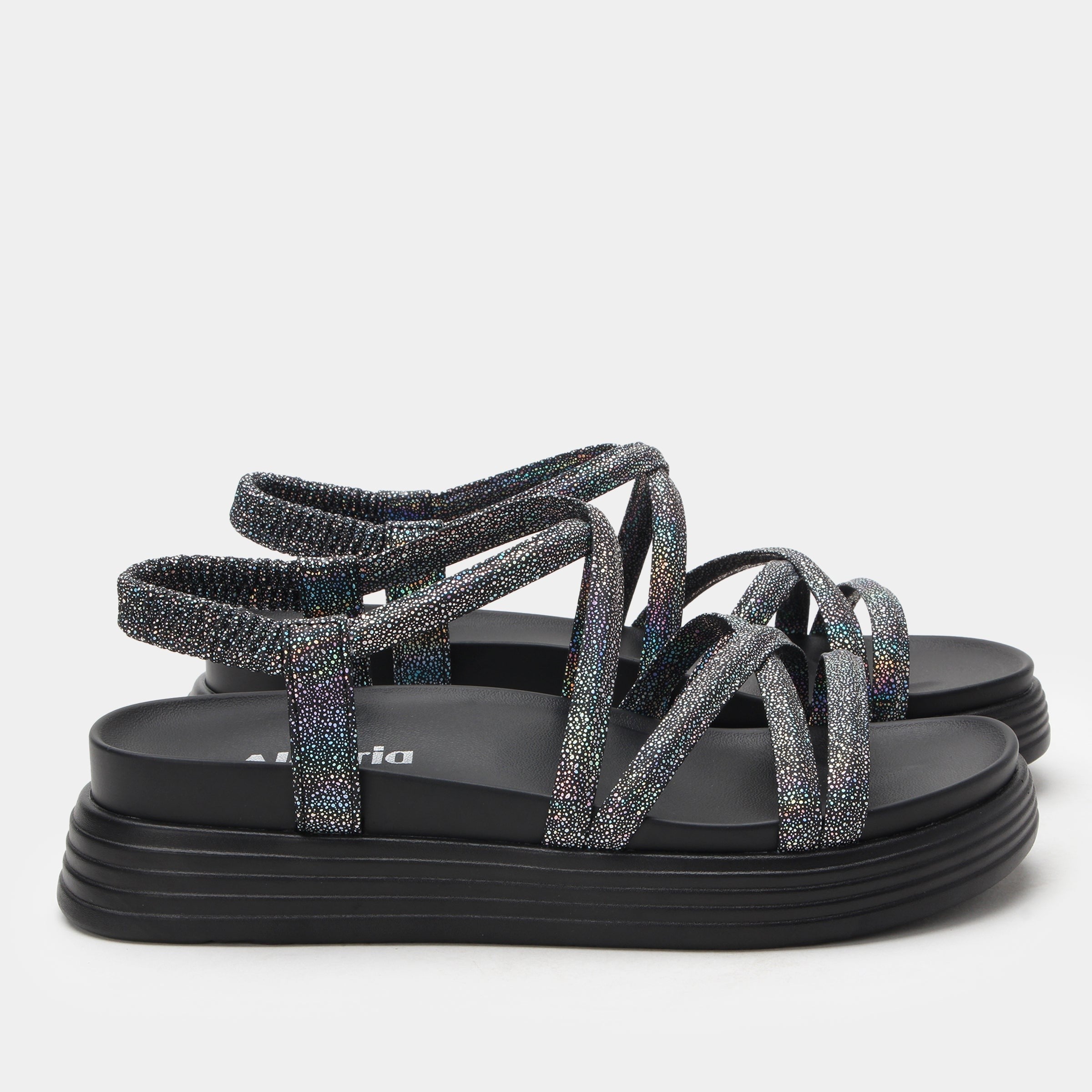 Alegria Audie Elevated Sport Comfort Arch Support Women's Sandal - Phosphorescence Black - side view